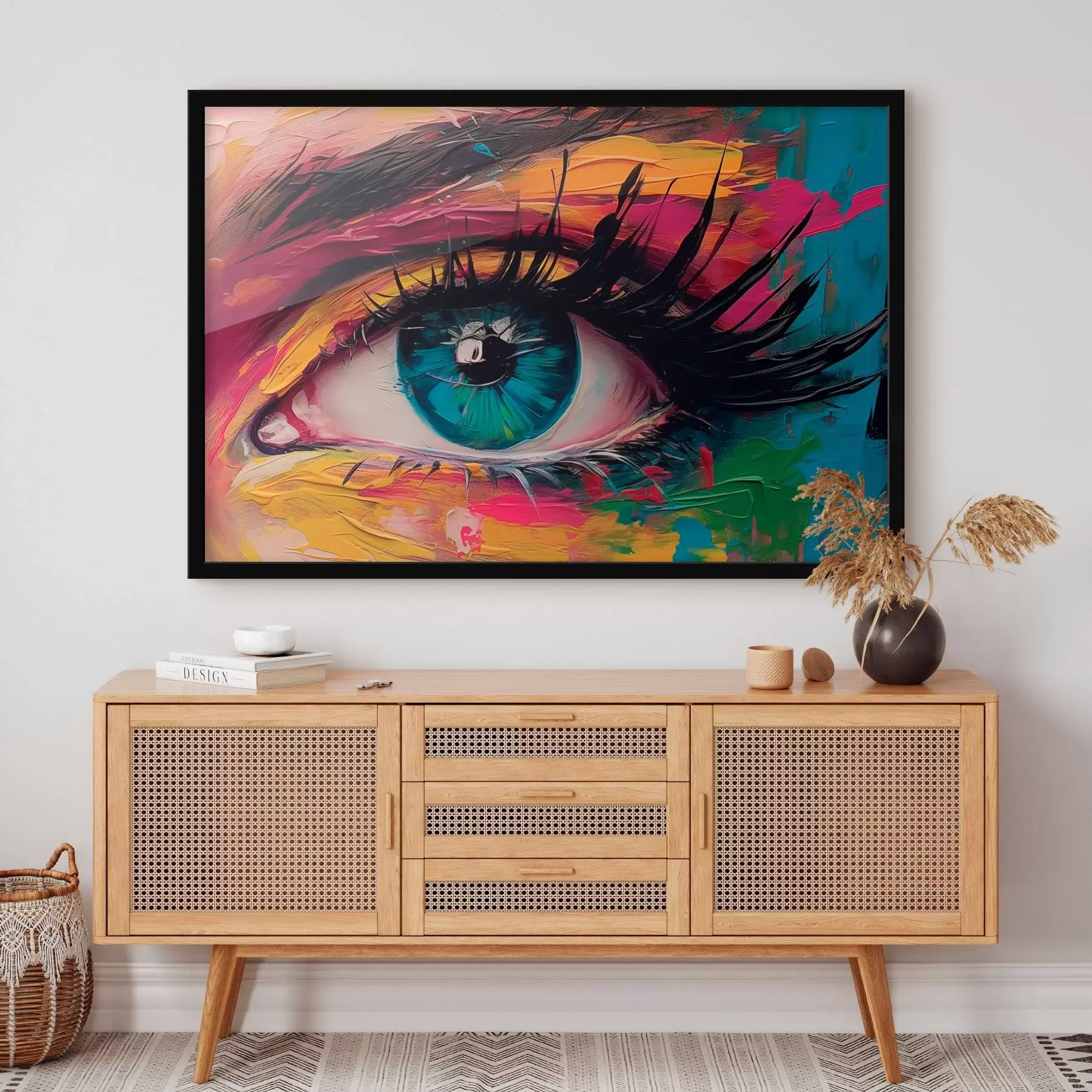 Papier peint Oeil sur fond abstrait f45440