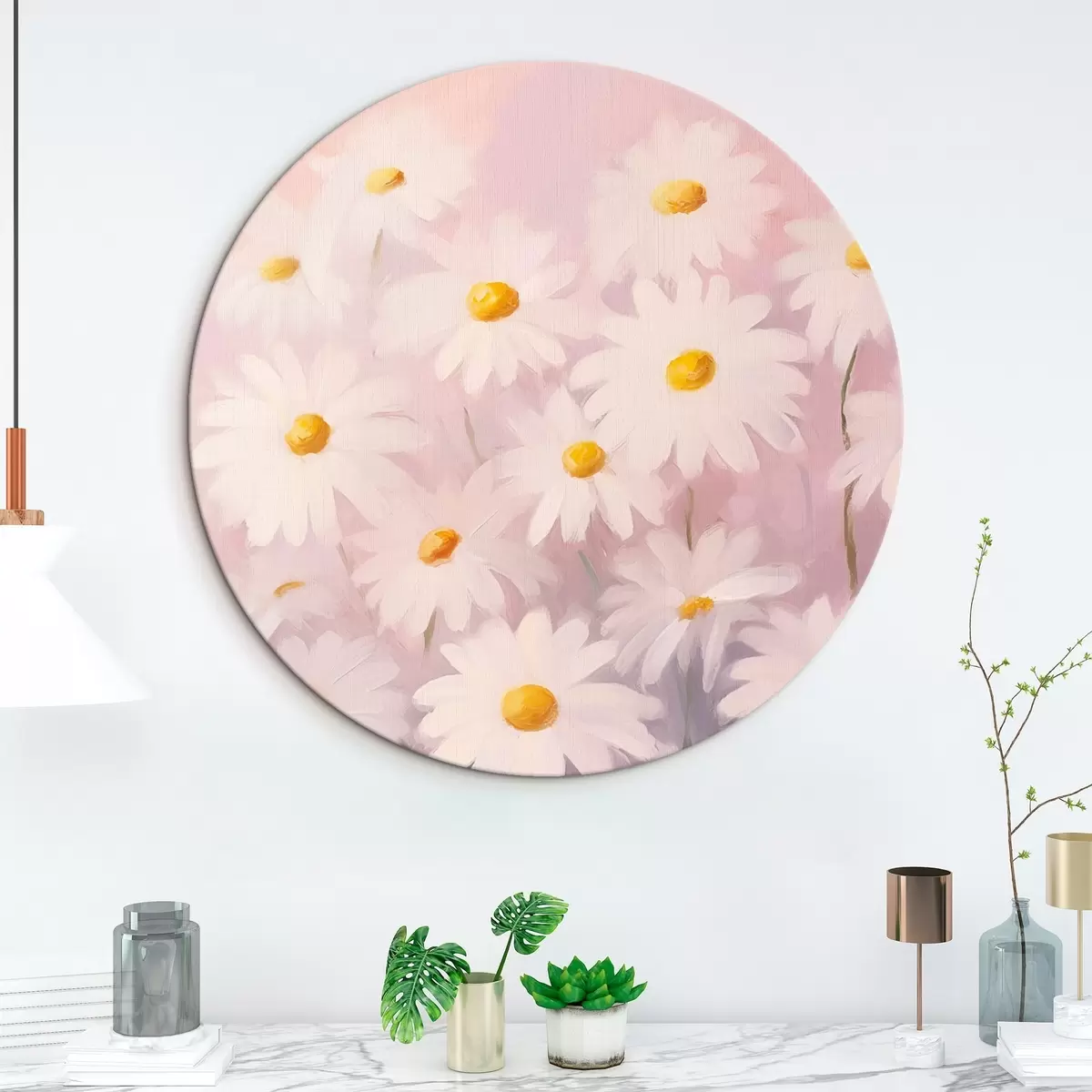 Tableaux rondes Daisies r45421
