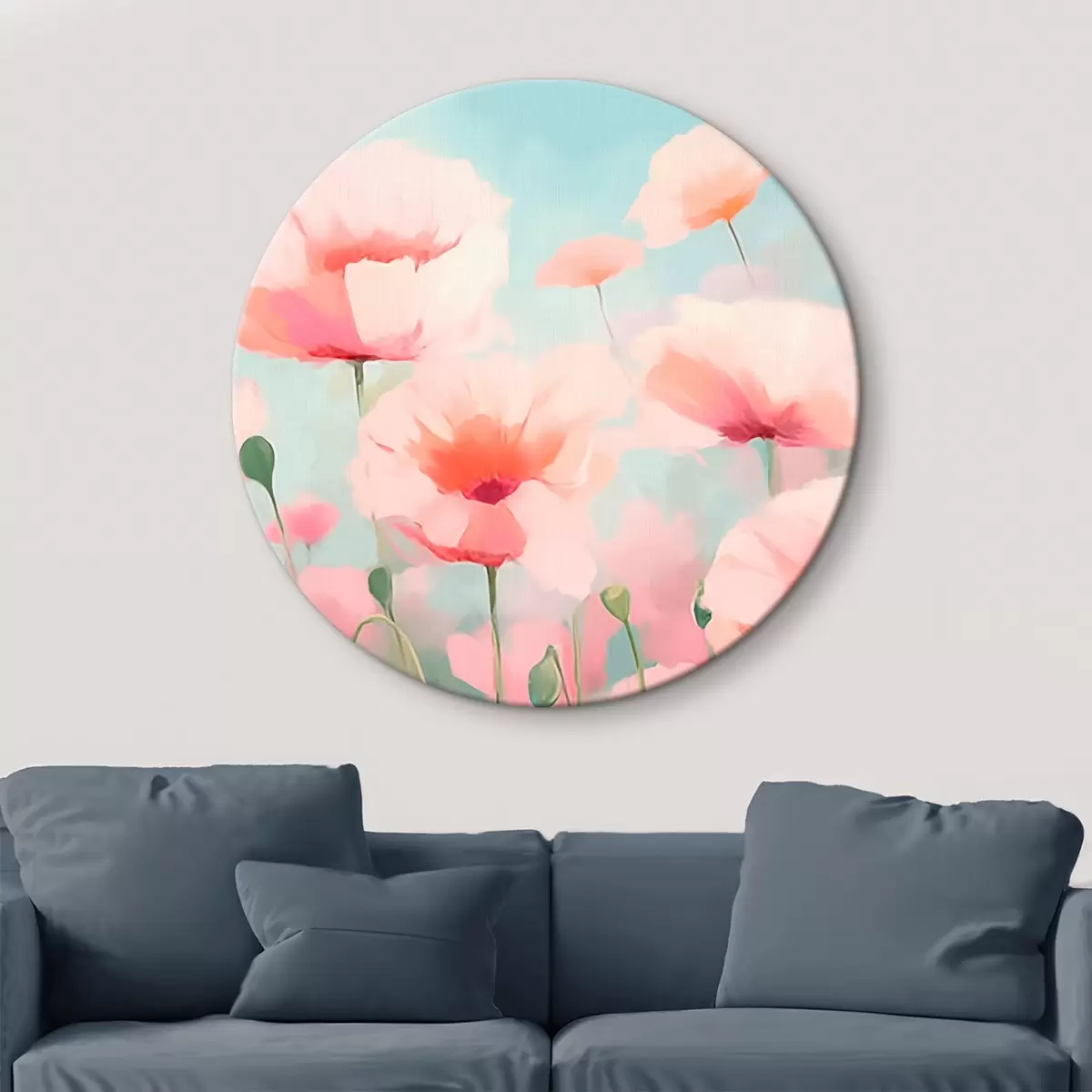 Tableaux rondes Coquelicots r45423
