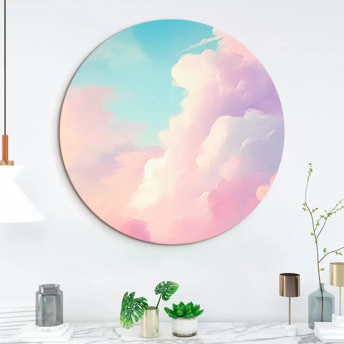 Tableaux rondes Nuages r45434