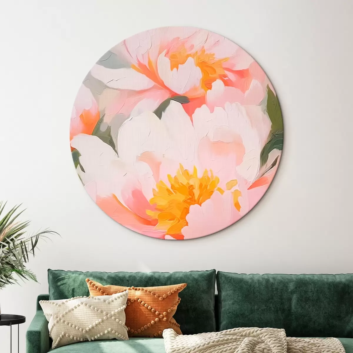 Tableaux rondes Pivoines r45444