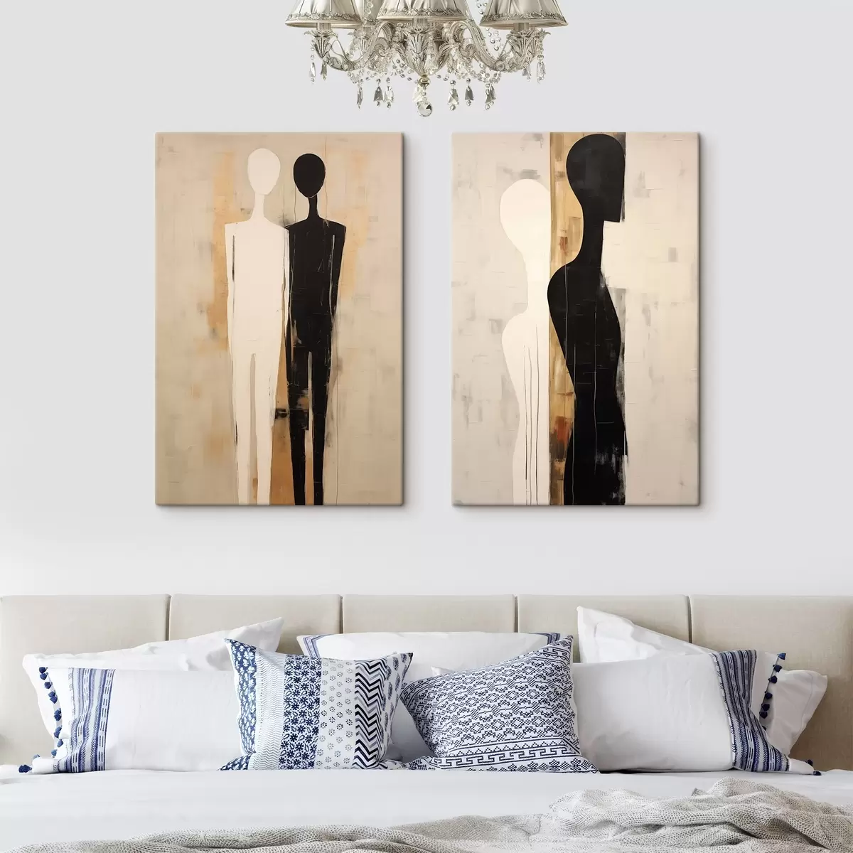 Tableau Silhouettes de deux personnages m00620