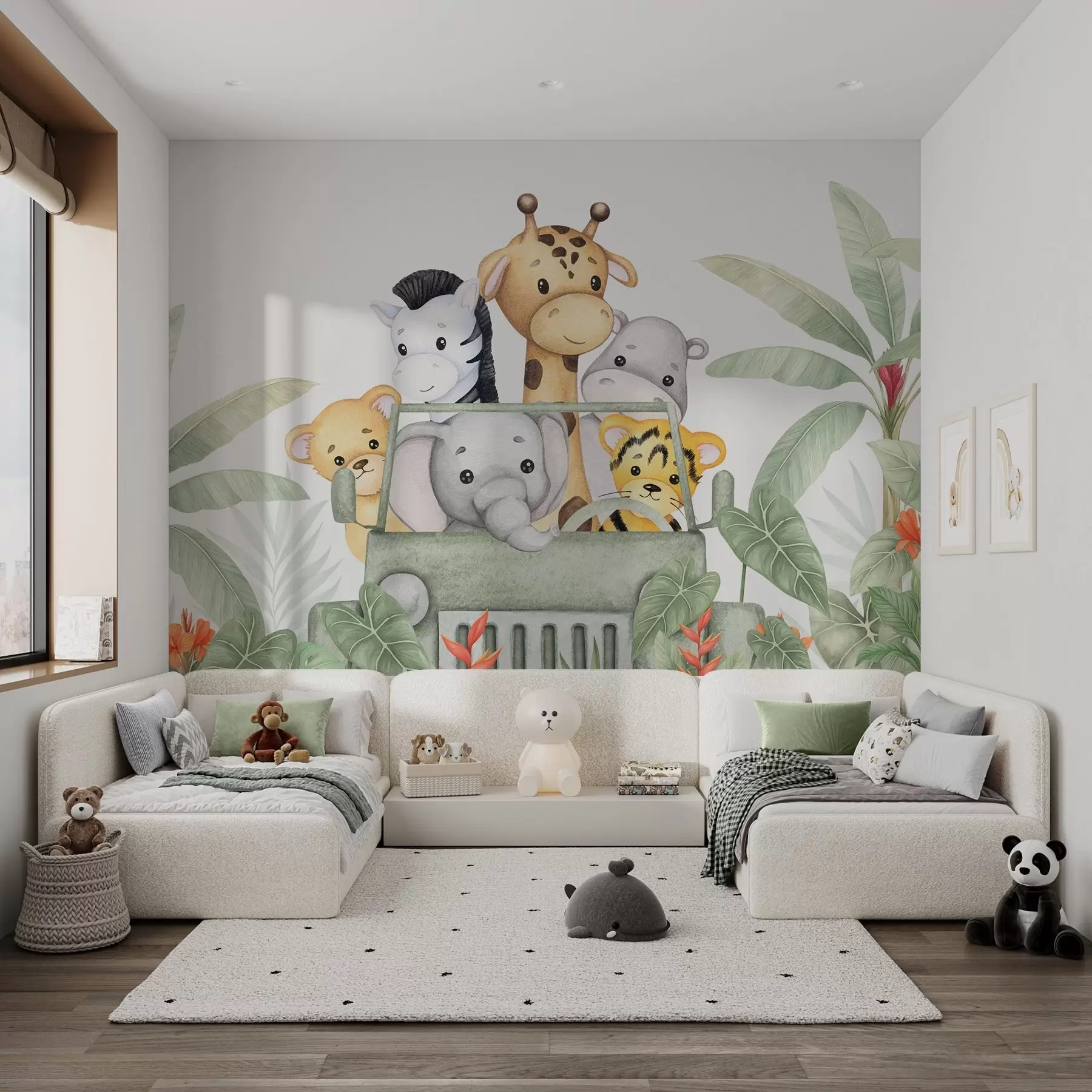 Papier peint Animaux mignons sous les tropiques w04413