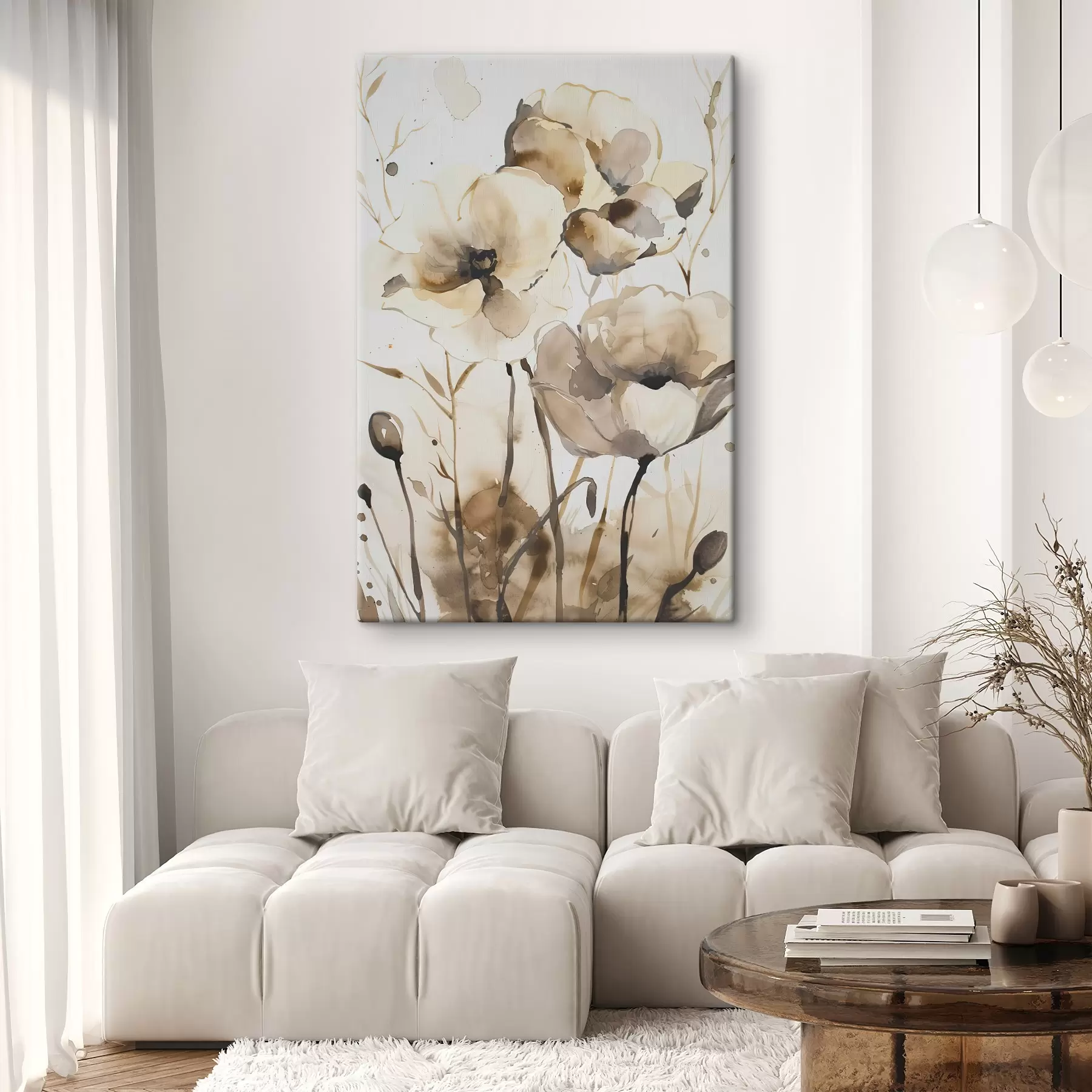 Tableau Fleurs en style aquarelle s45365