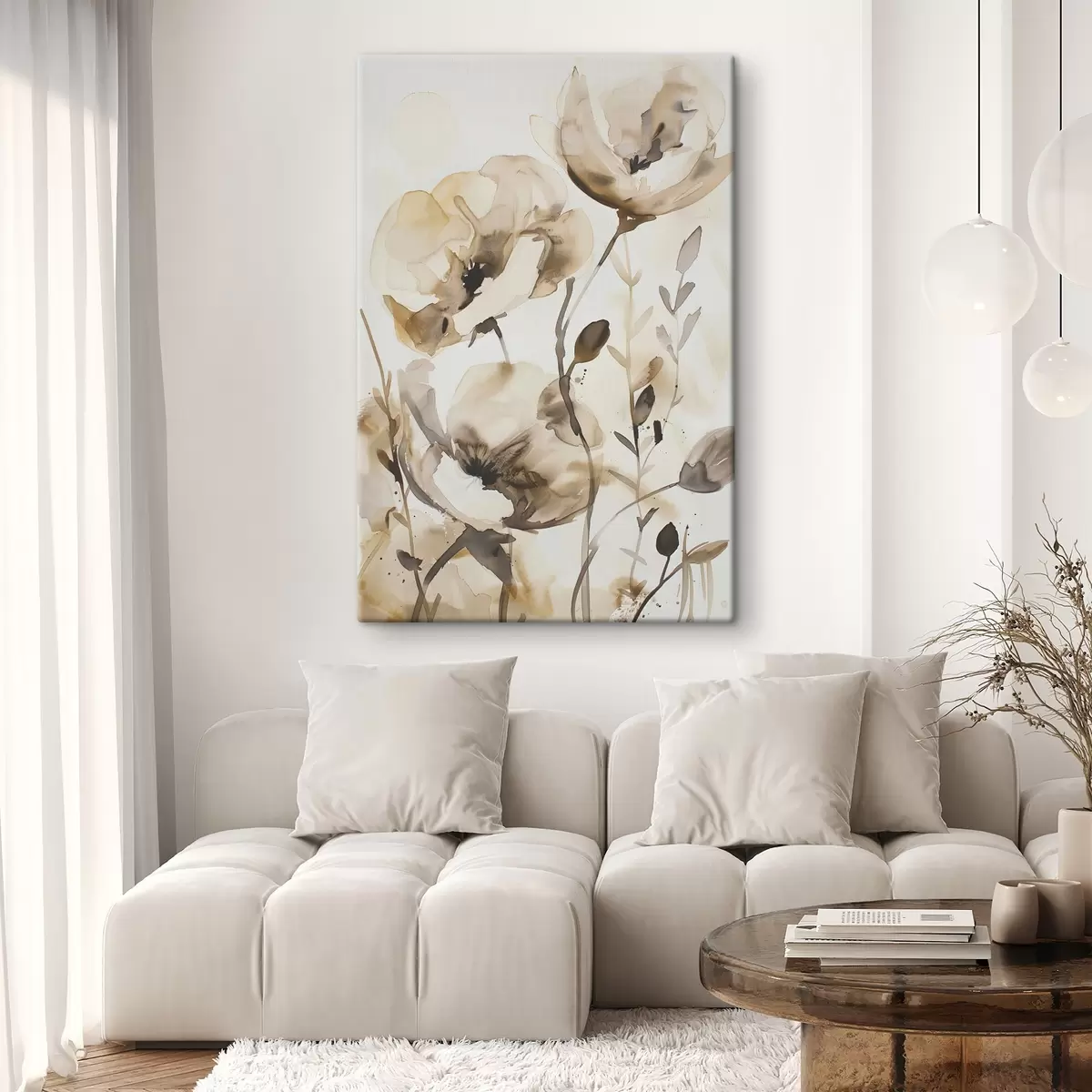 Tableau Fleurs en style aquarelle s45364