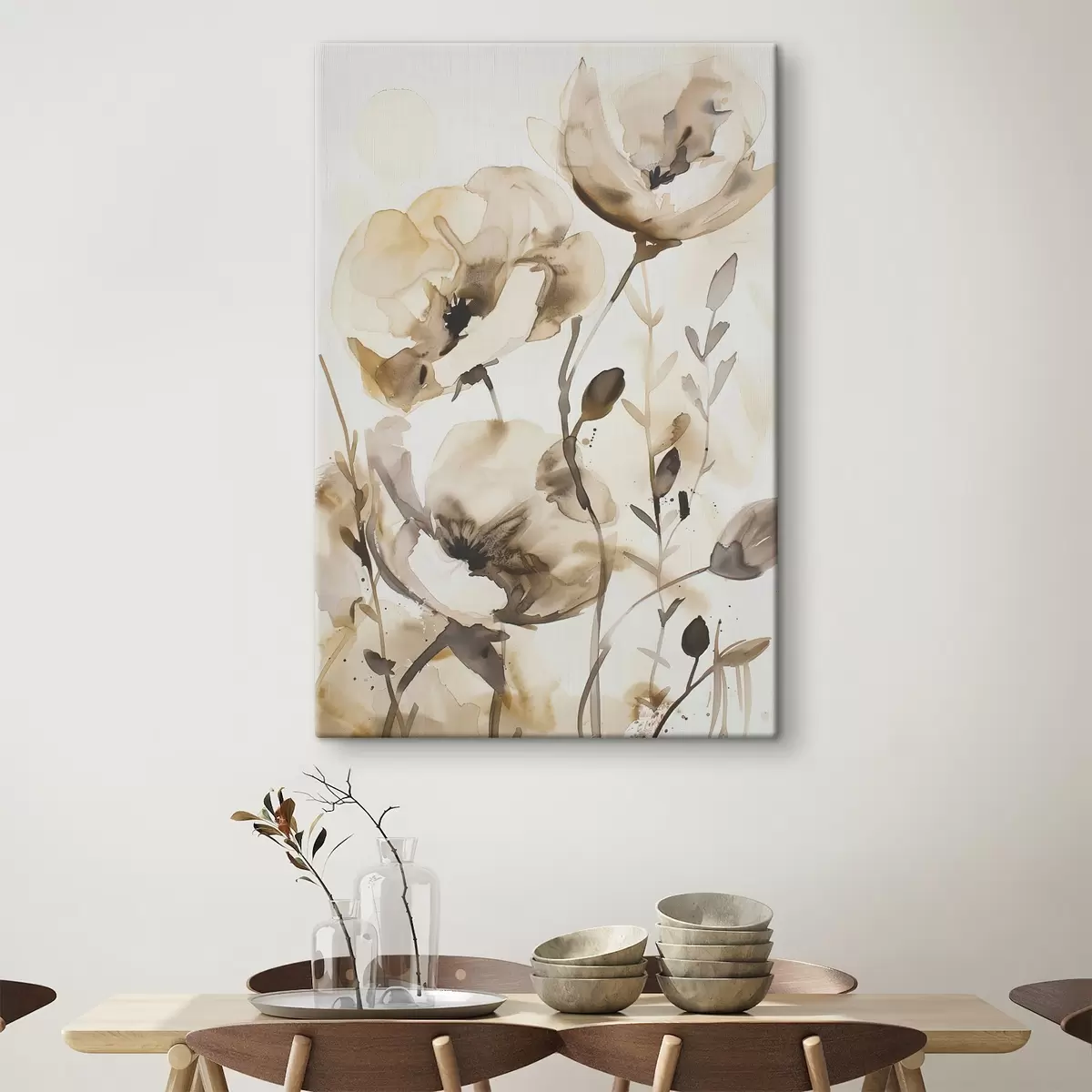 Tableau Fleurs en style aquarelle s45364
