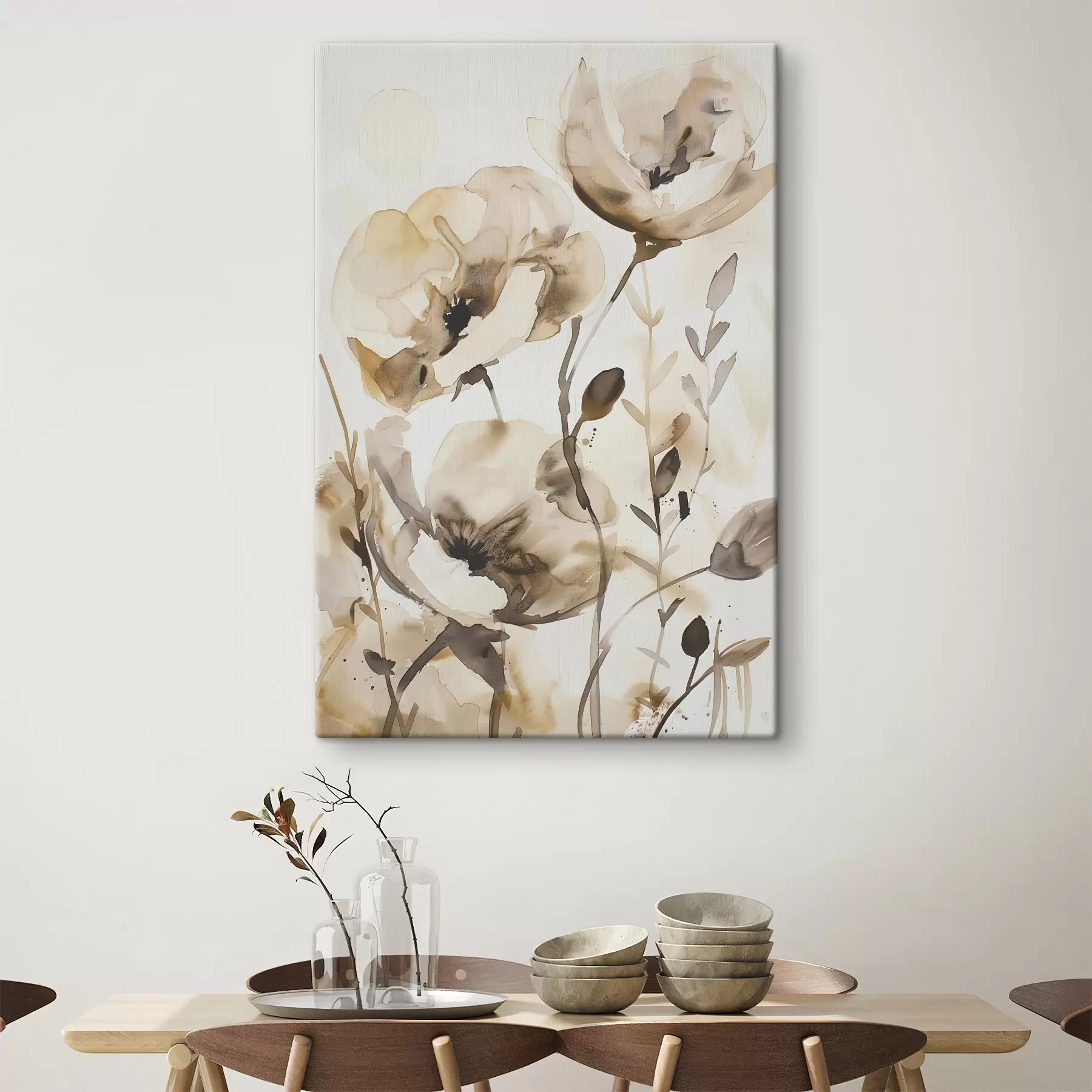 Tableau Fleurs en style aquarelle s45364