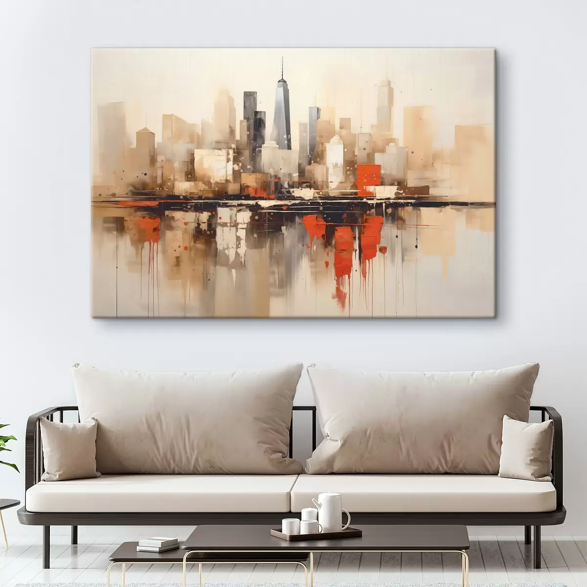 Tableau Paysage urbain abstrait s45368