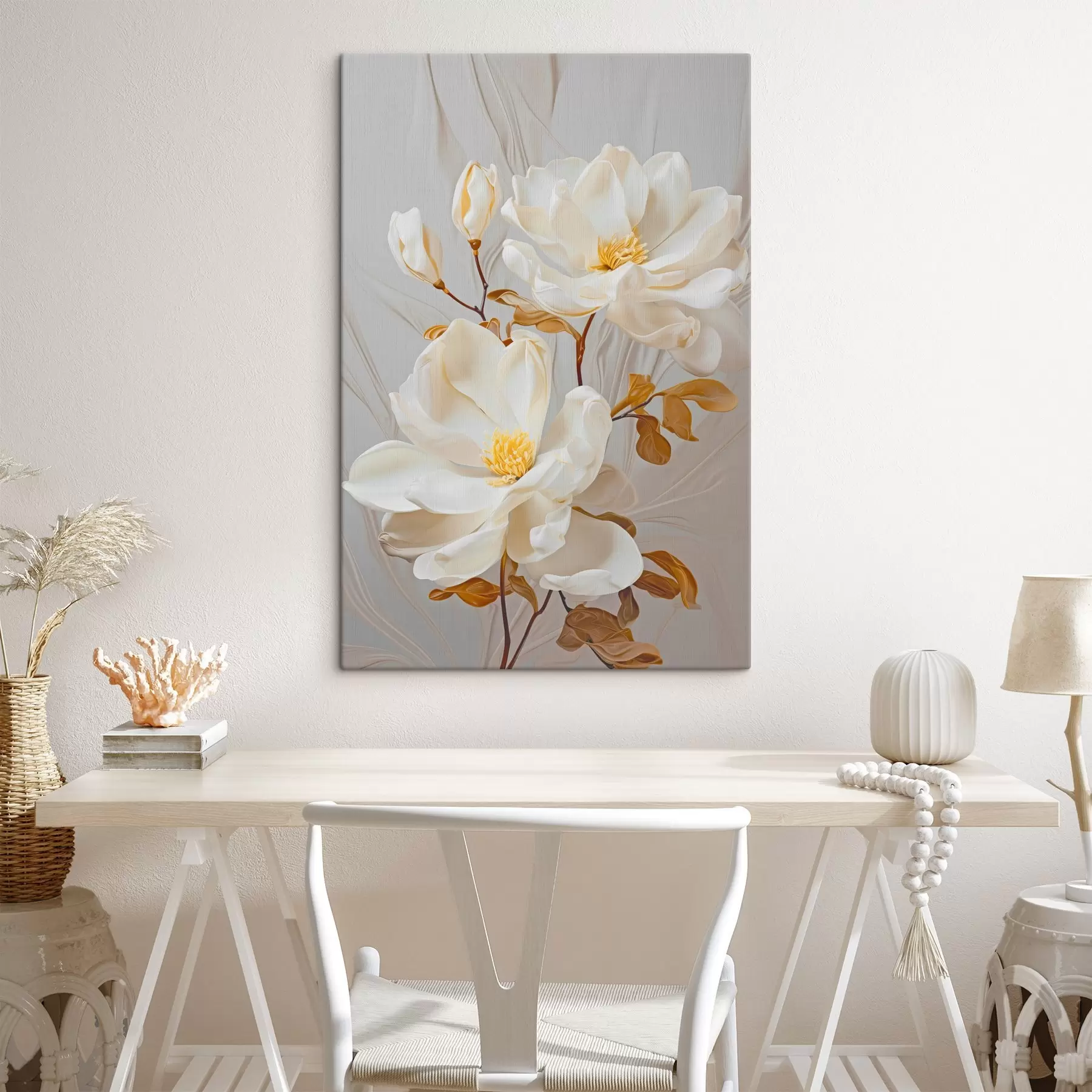 Tableau Fleurs abstraites délicates s45446