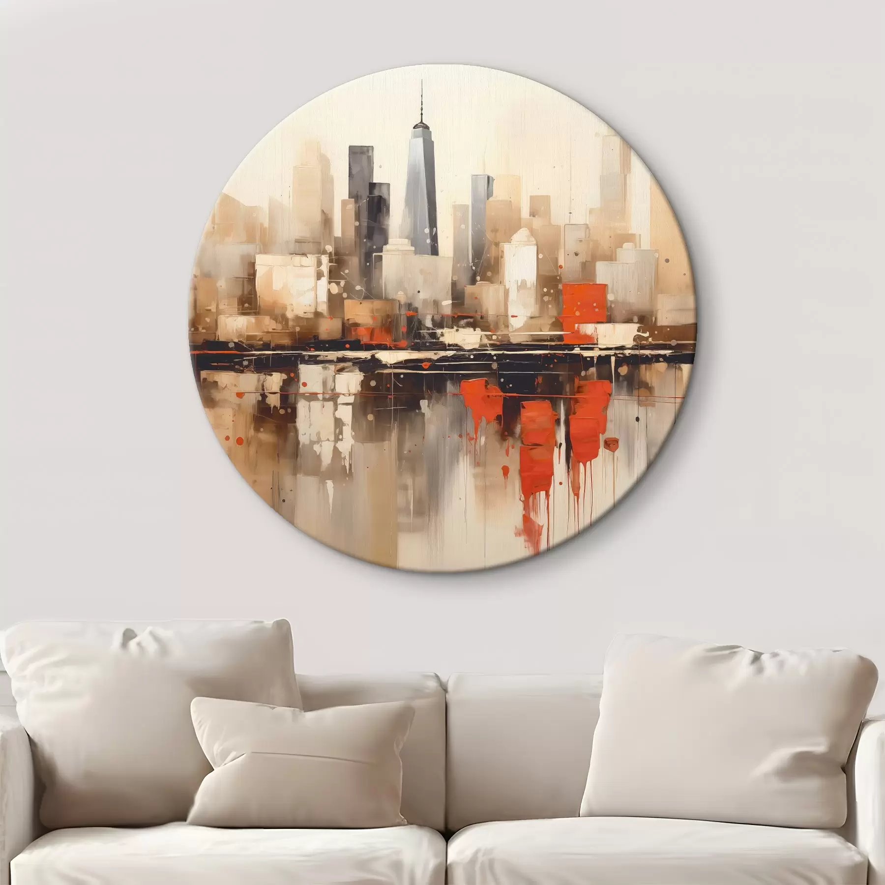 Tableau Paysage urbain abstrait r45368
