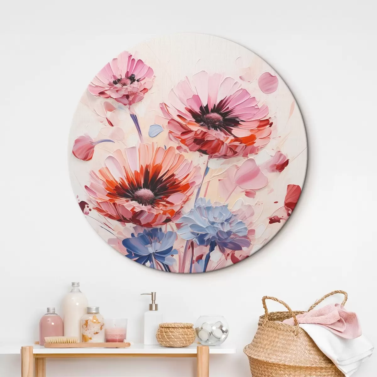 Tableaux rondes Fleurs r45373