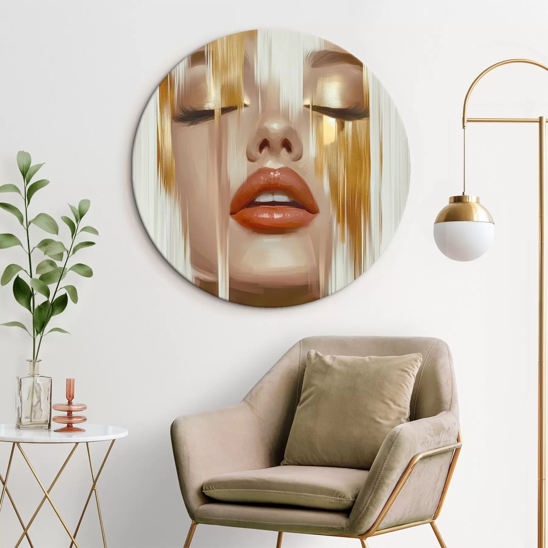 Tableau Portrait abstrait d'une femme r45374