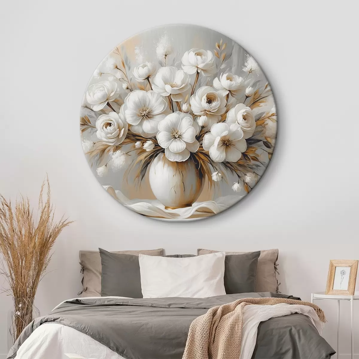 Tableaux rondes Un délicat bouquet de fleurs dans un vase r45375