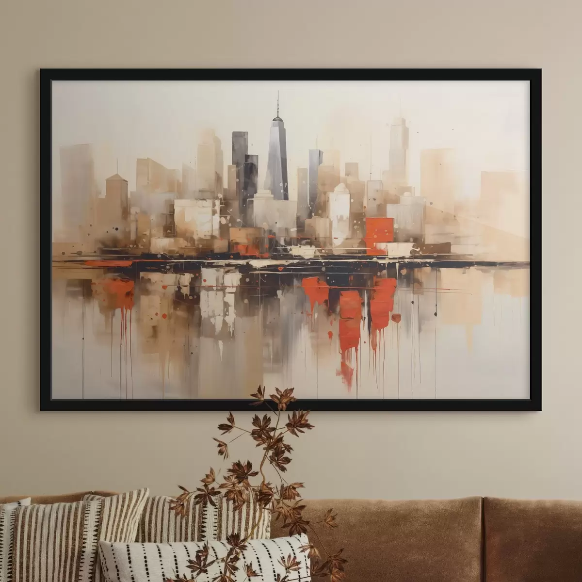 Poster Paysage urbain abstrait f45368