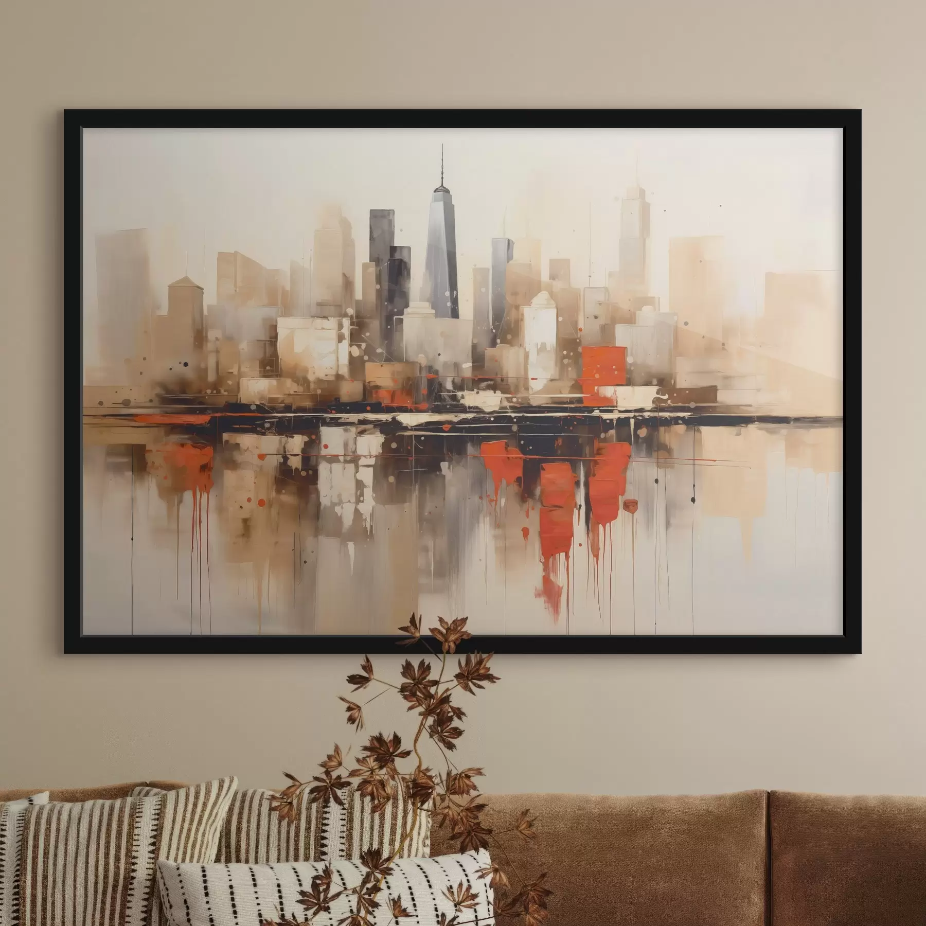 Tableau Paysage urbain abstrait f45368
