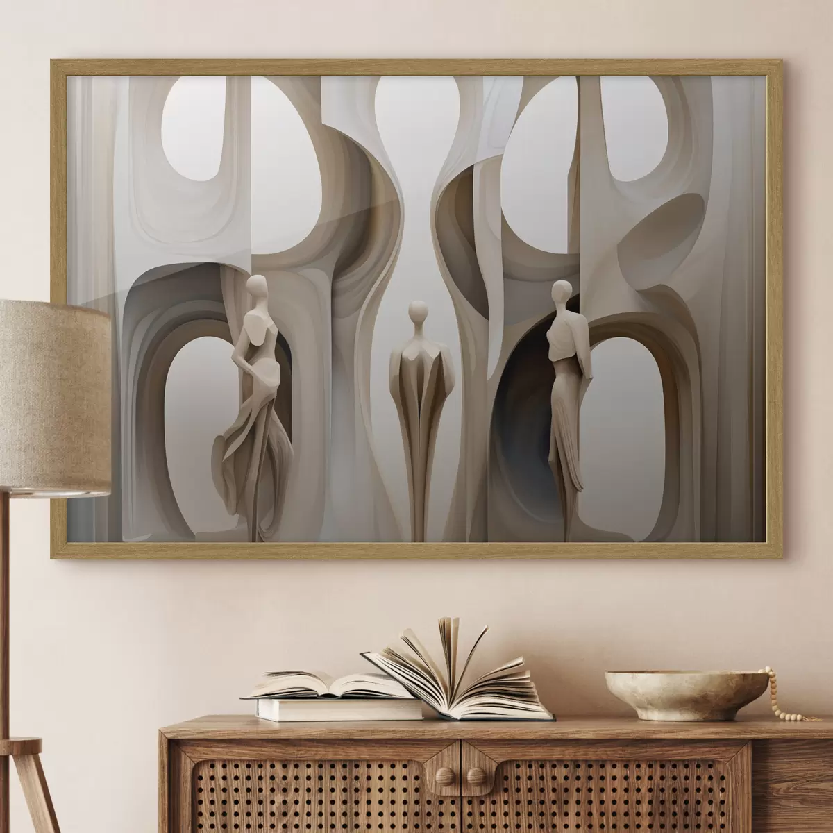 Poster Abstraction avec des silhouettes f45371