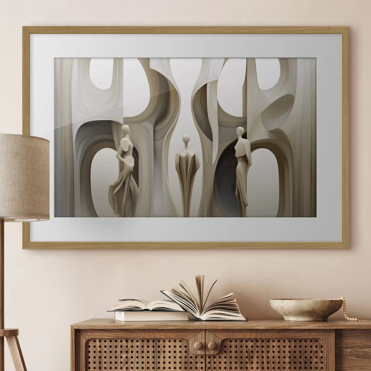 Poster Abstraction avec des silhouettes f45371
