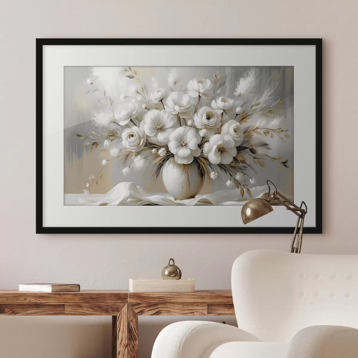 Poster Un délicat bouquet de fleurs dans un vase f45375