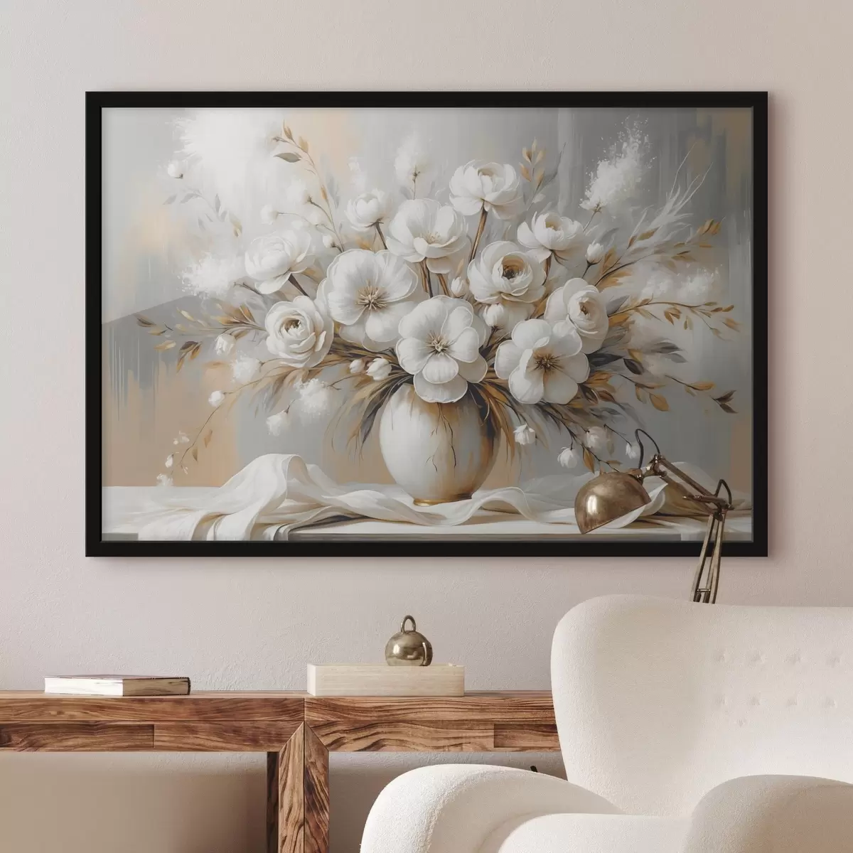Poster Un délicat bouquet de fleurs dans un vase f45375