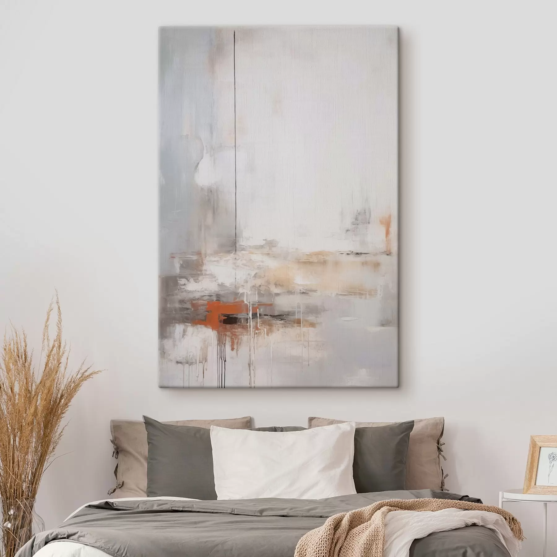 Tableau Abstraction moderne avec imitation de texture usée s45452