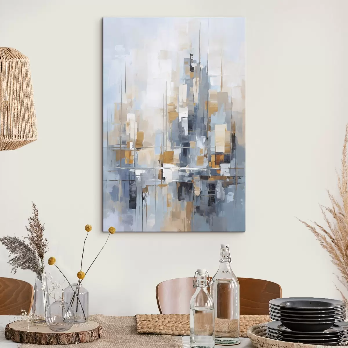 Tableau Abstraction imitation de coups de pinceau s45455