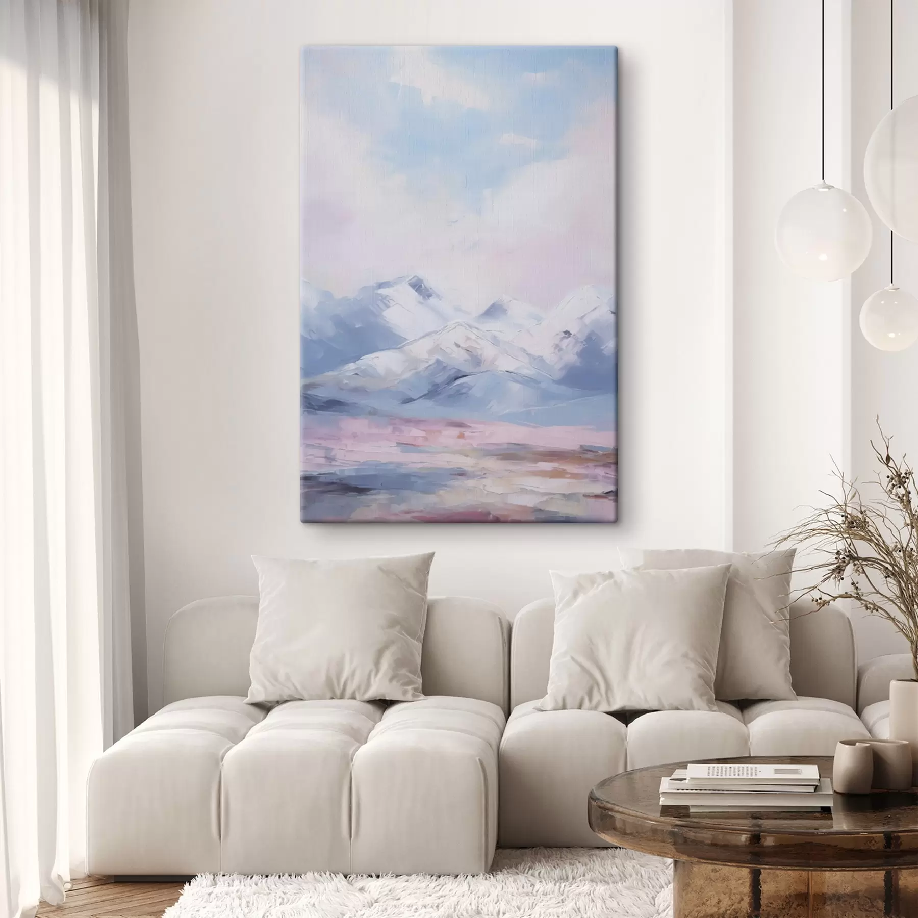 Tableau Peinture d'imitation de montagnes s45457