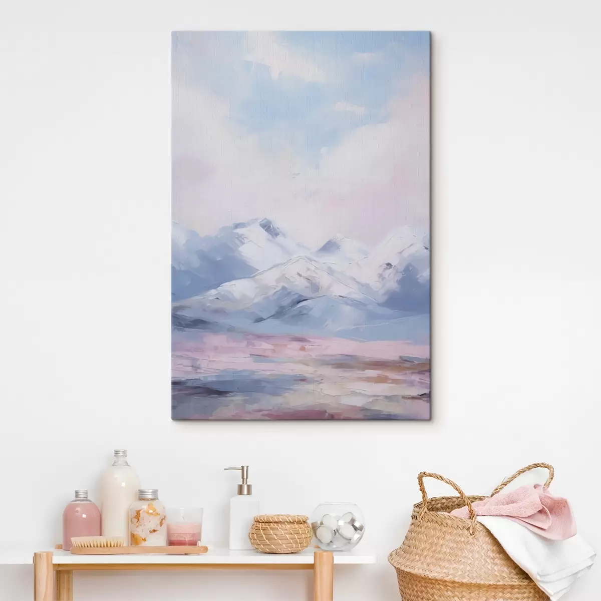 Tableau Peinture d'imitation de montagnes s45457