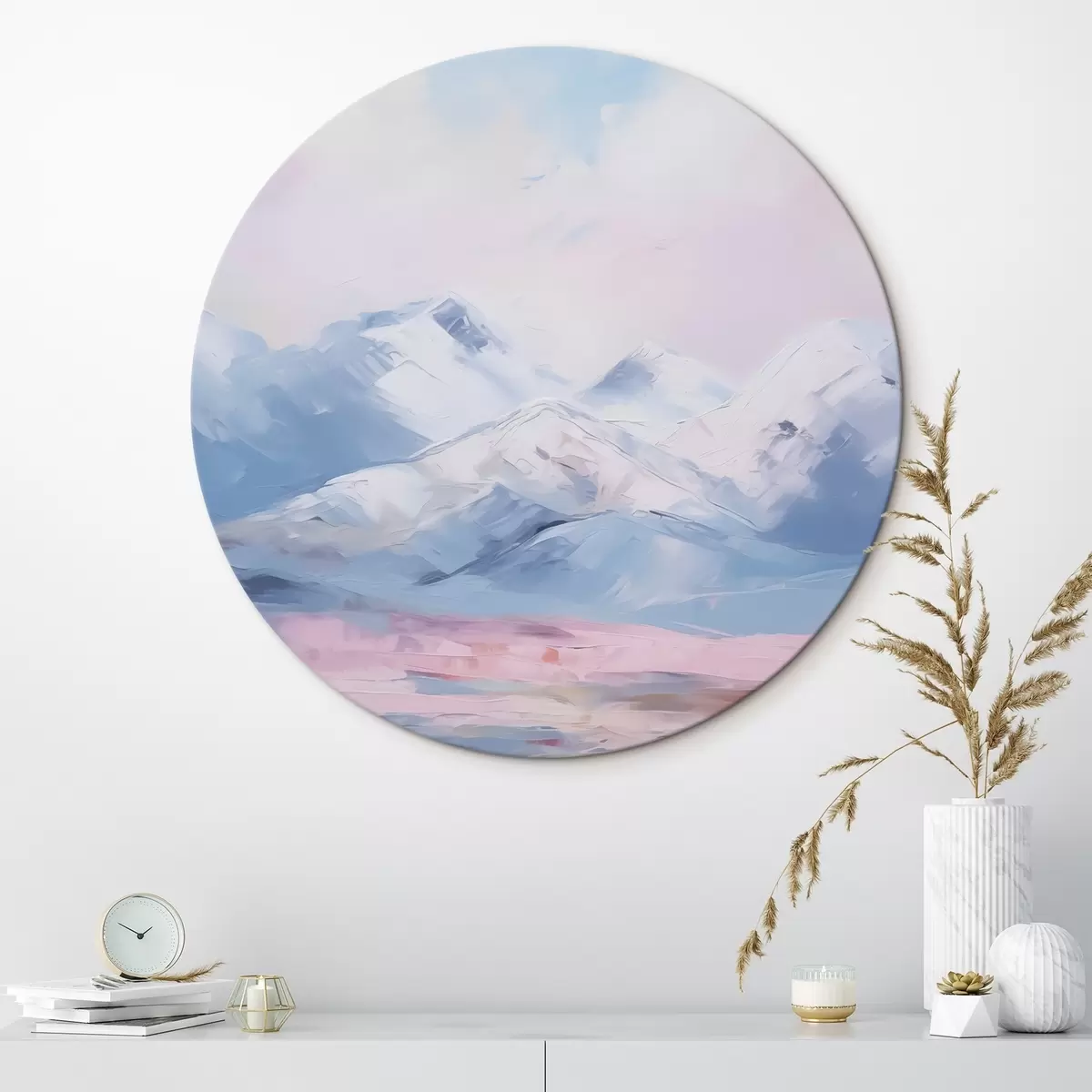 Tableaux rondes Peinture d'imitation de montagnes r45457