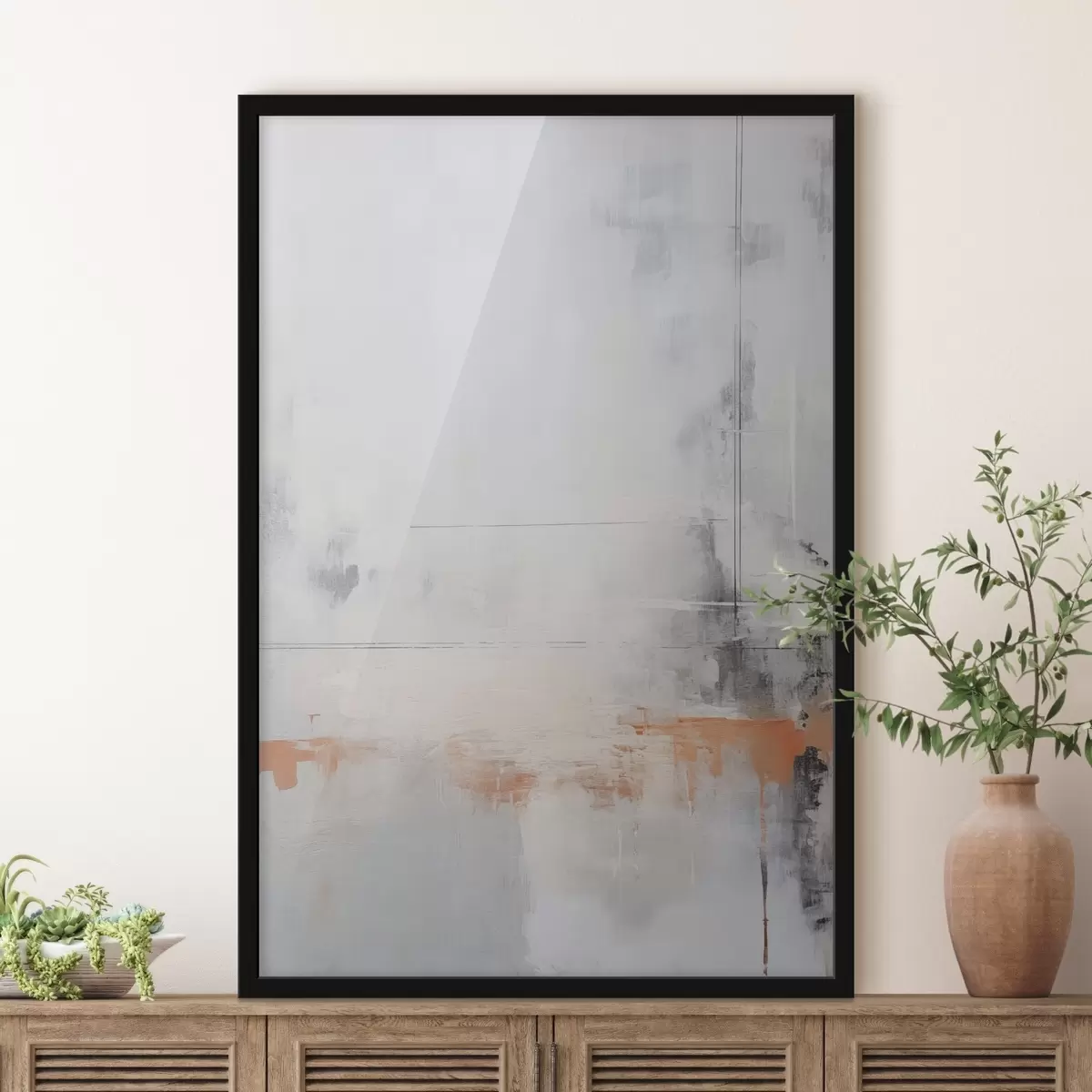 Poster Abstraction moderne avec imitation de texture usée f45451