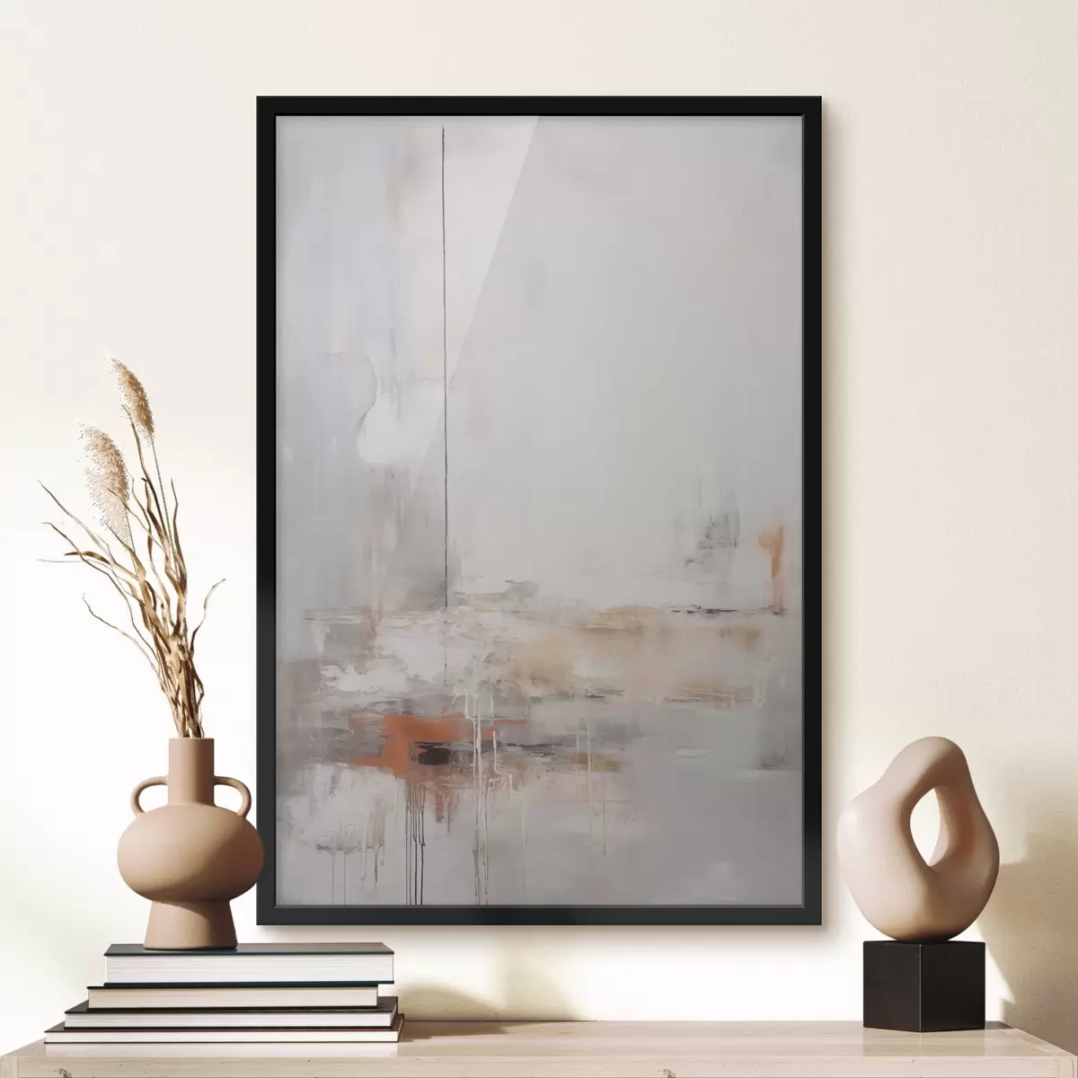 Poster Abstraction moderne avec imitation de texture usée f45452