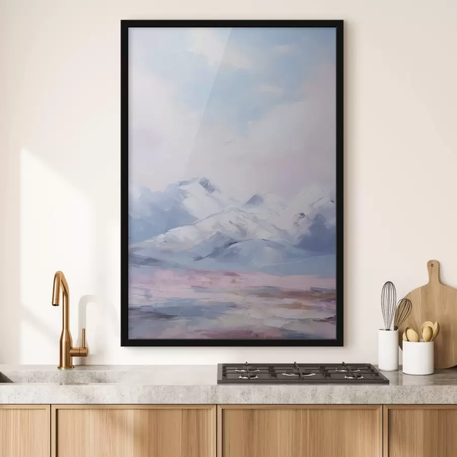 Papier peint Peinture d'imitation de montagnes f45457