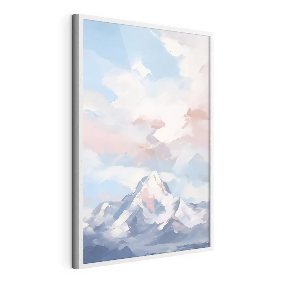 Poster Montagne contre le ciel avec des nuages f45458