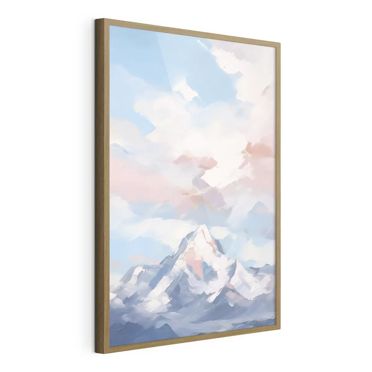 Poster Montagne contre le ciel avec des nuages f45458
