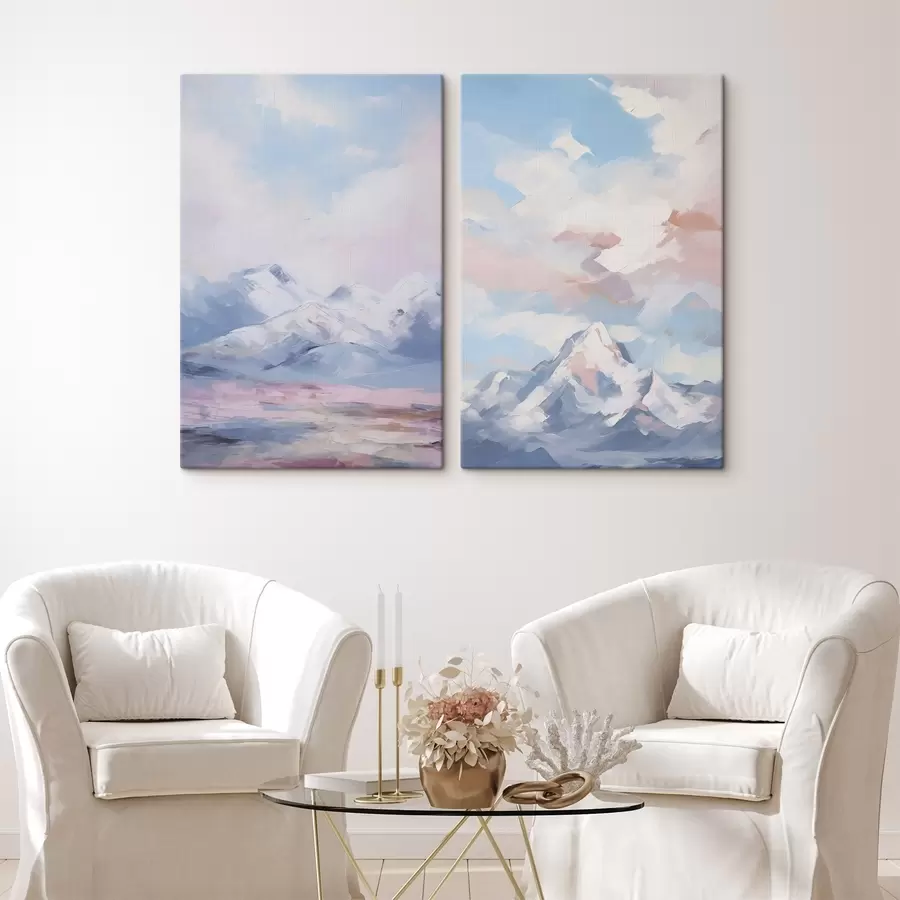 Tableau Peinture d'imitation de montagnes m00626