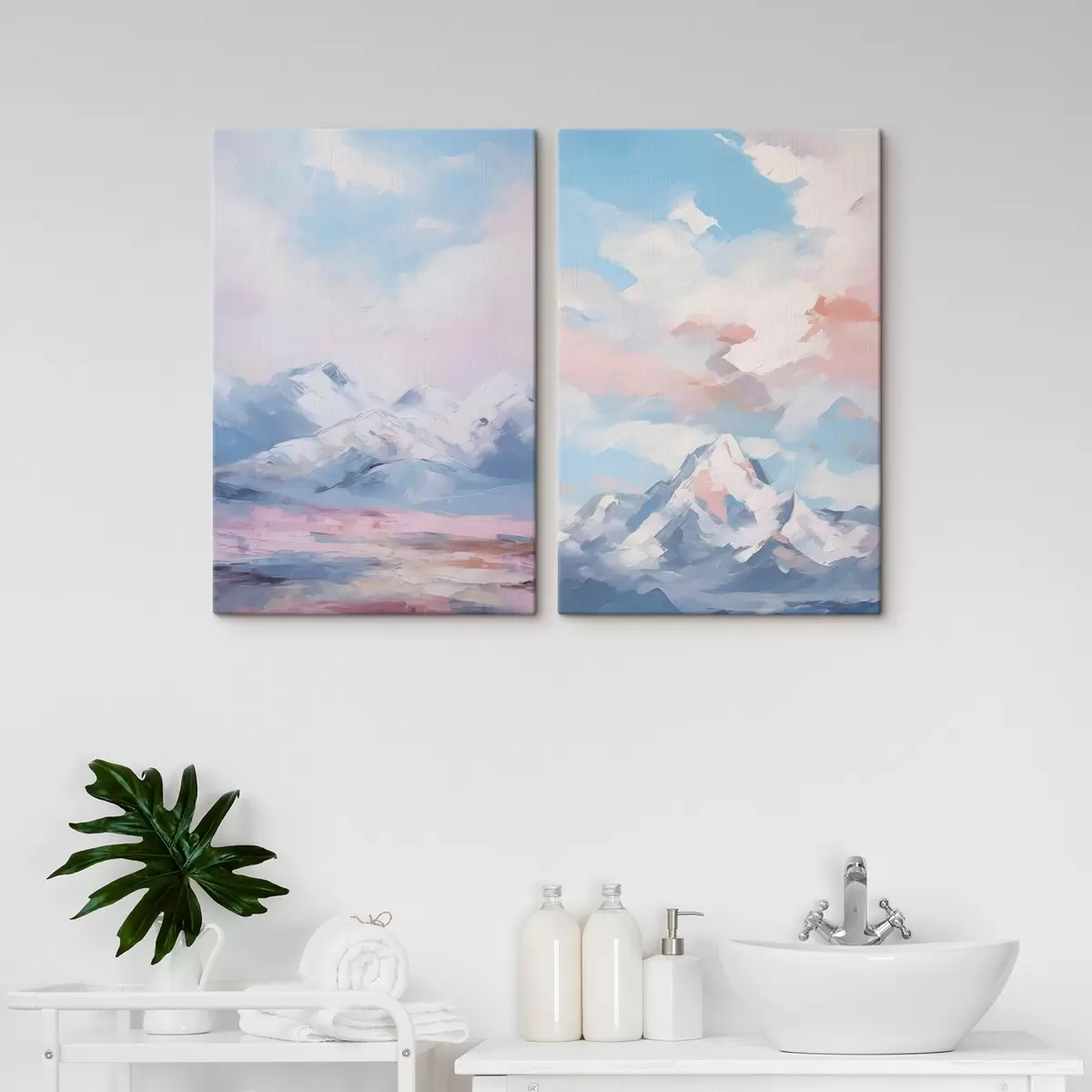 Tableau Peinture d'imitation de montagnes m00626