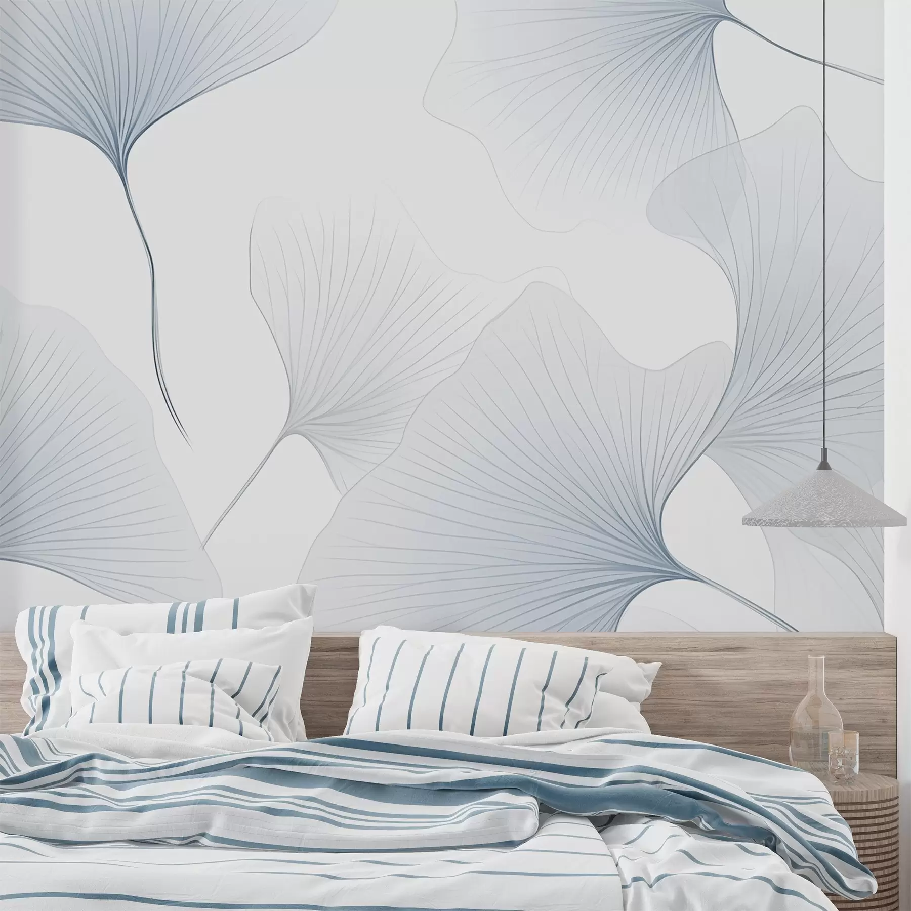Papier peint Feuilles de ginkgo transparentes w04433