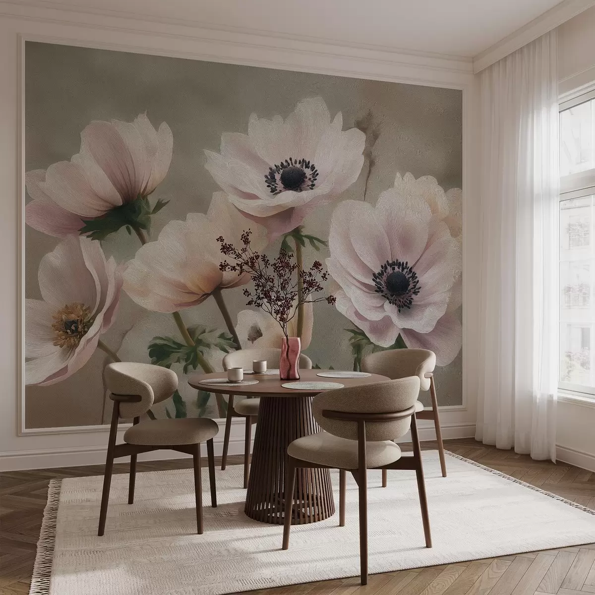 Papier peint Fleurs en style pastel w04427