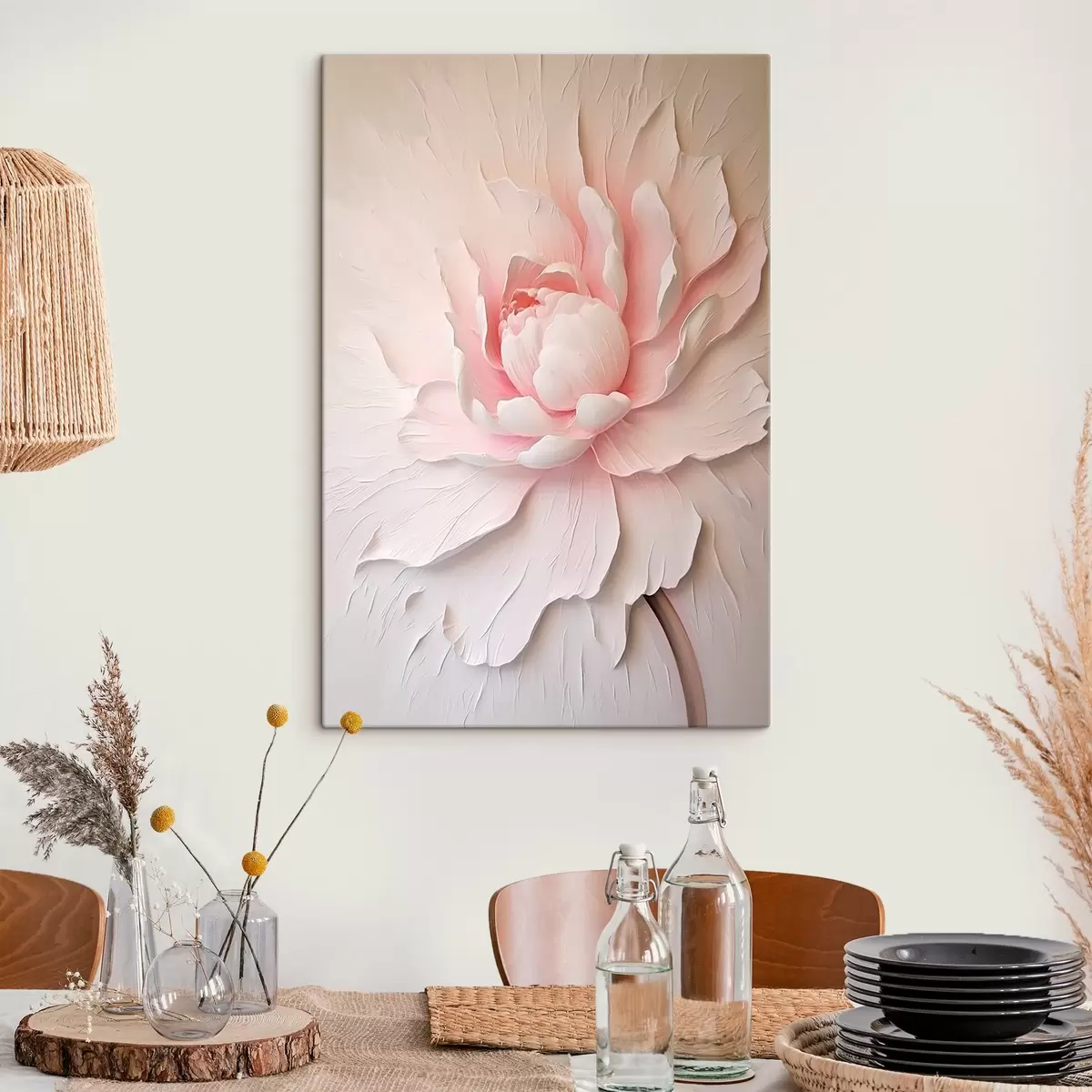 Tableau Grande pivoine rose s45470