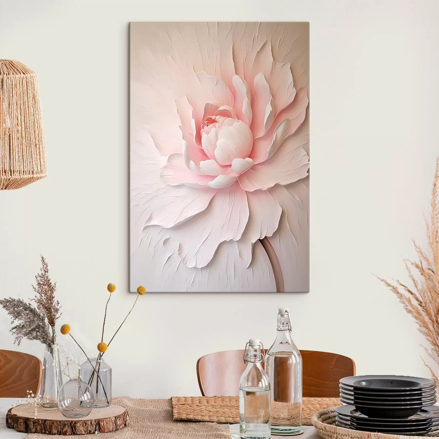 Tableau Grande pivoine rose s45470