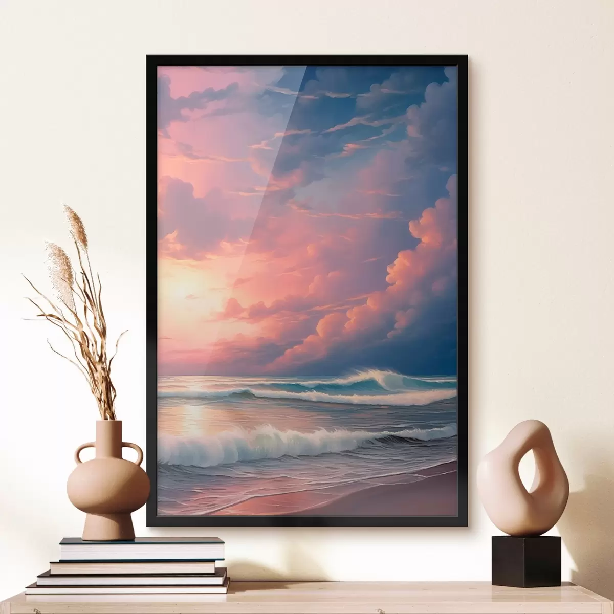 Poster Coucher de soleil en mer f45463
