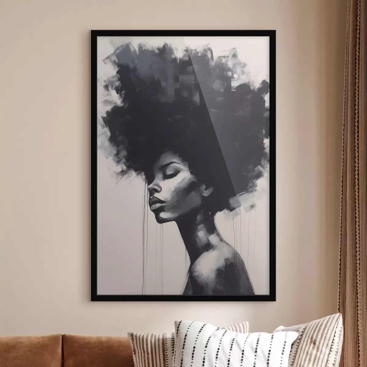 Poster Portrait féminin abstrait f45464