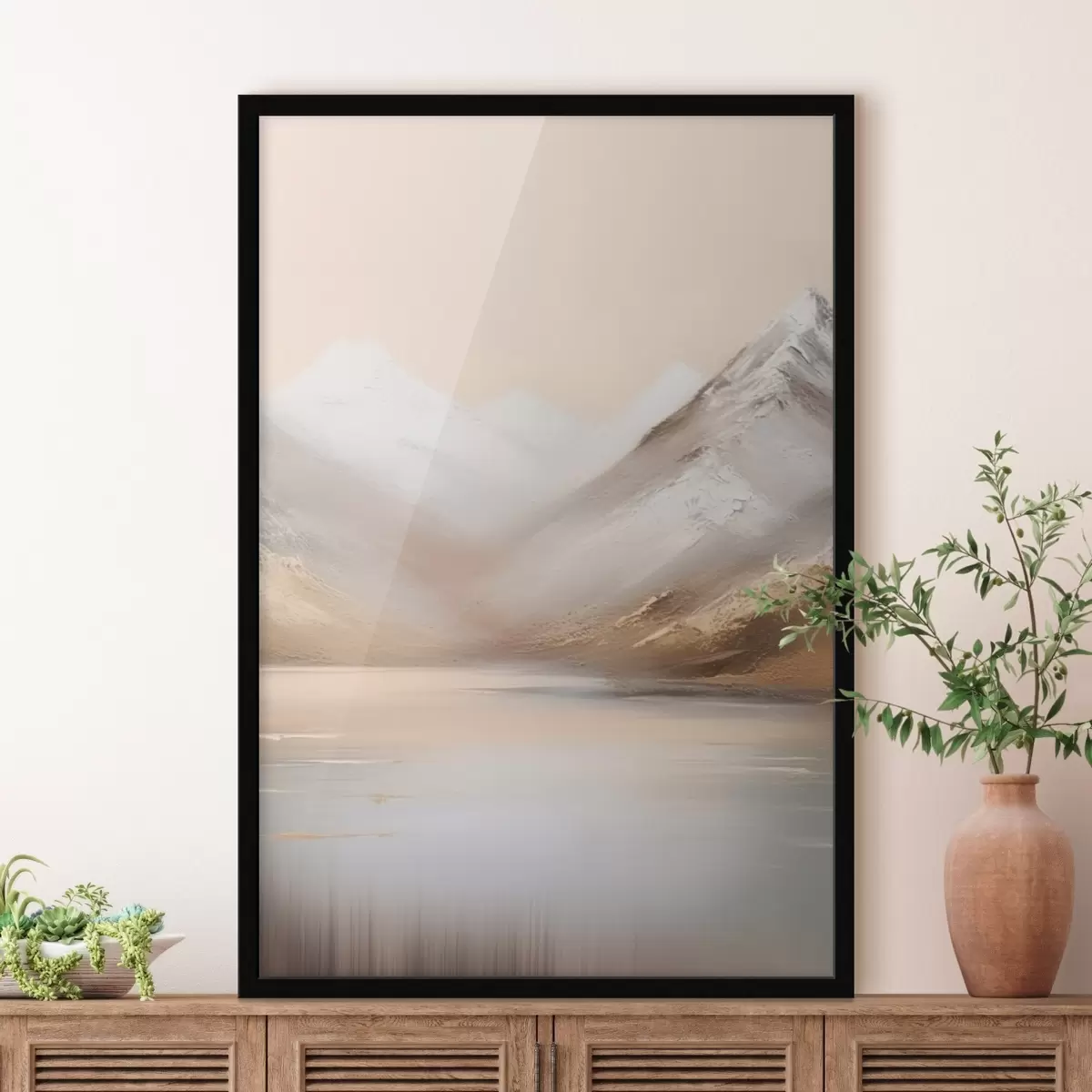 Poster Lac de montagne à l'aube f45465