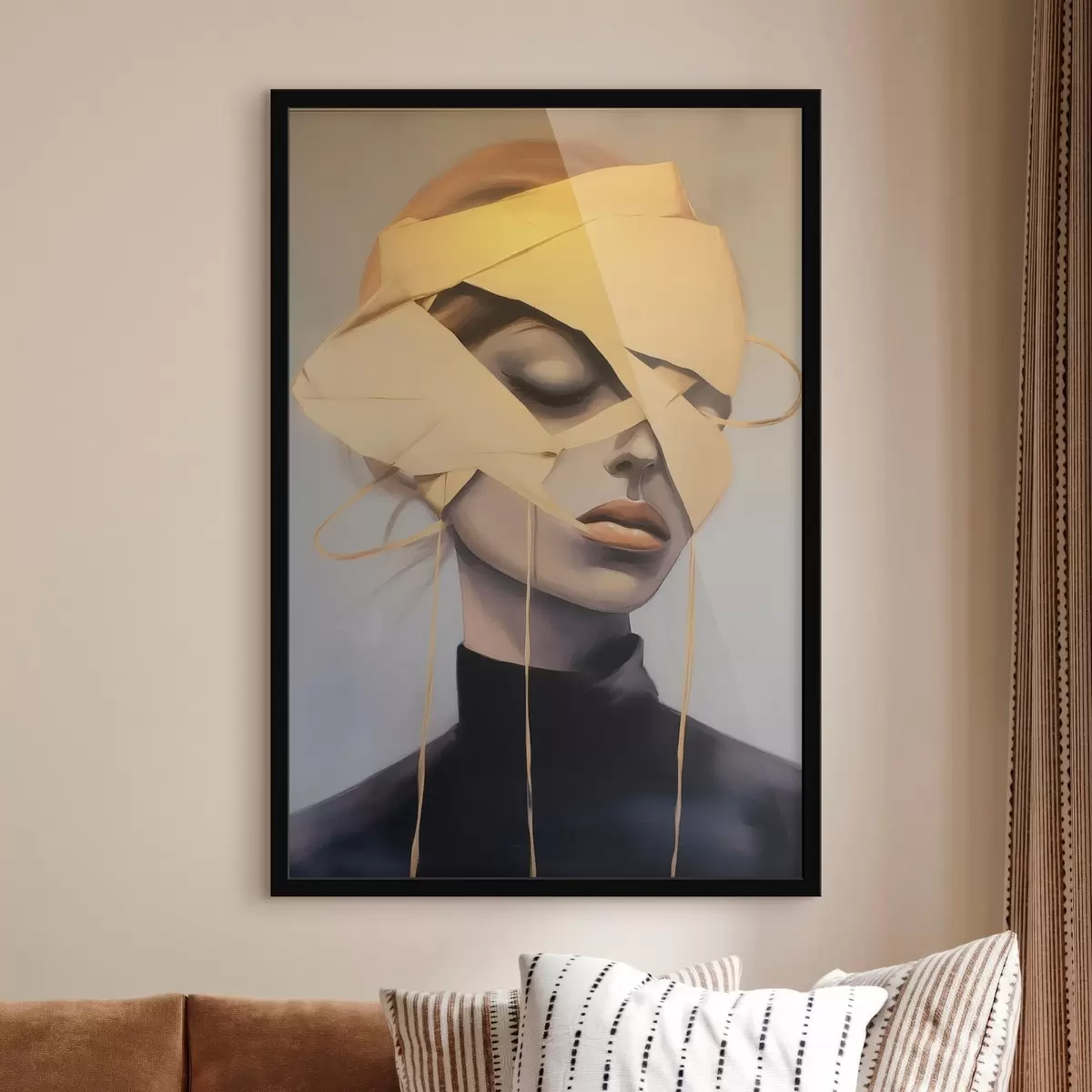 Poster Portrait de femme avec bandage f45472