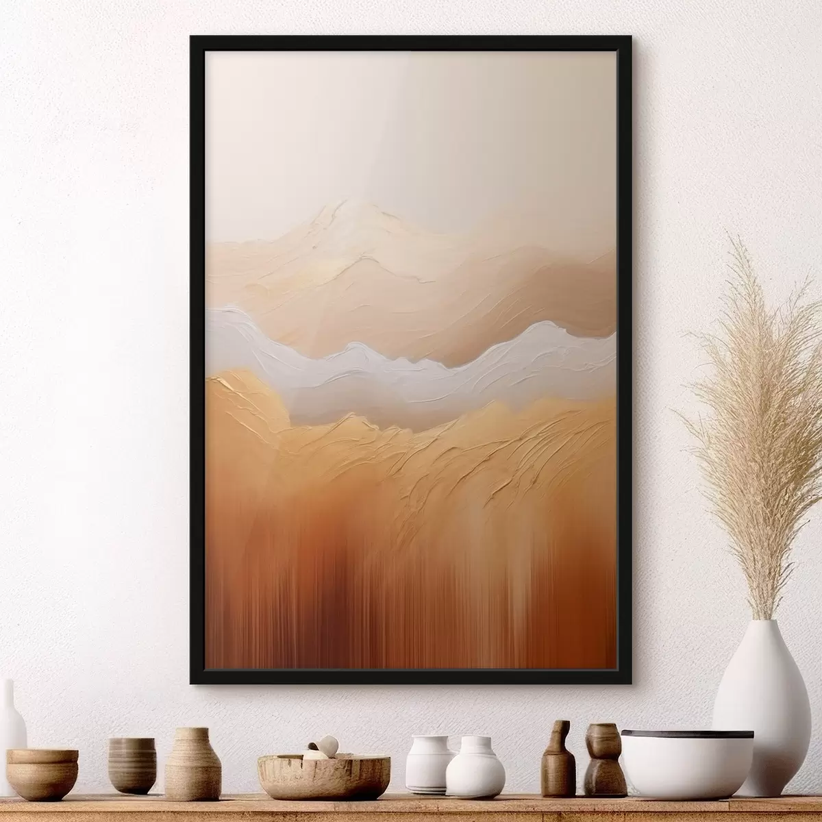 Poster Montagnes de sable abstraites f45473