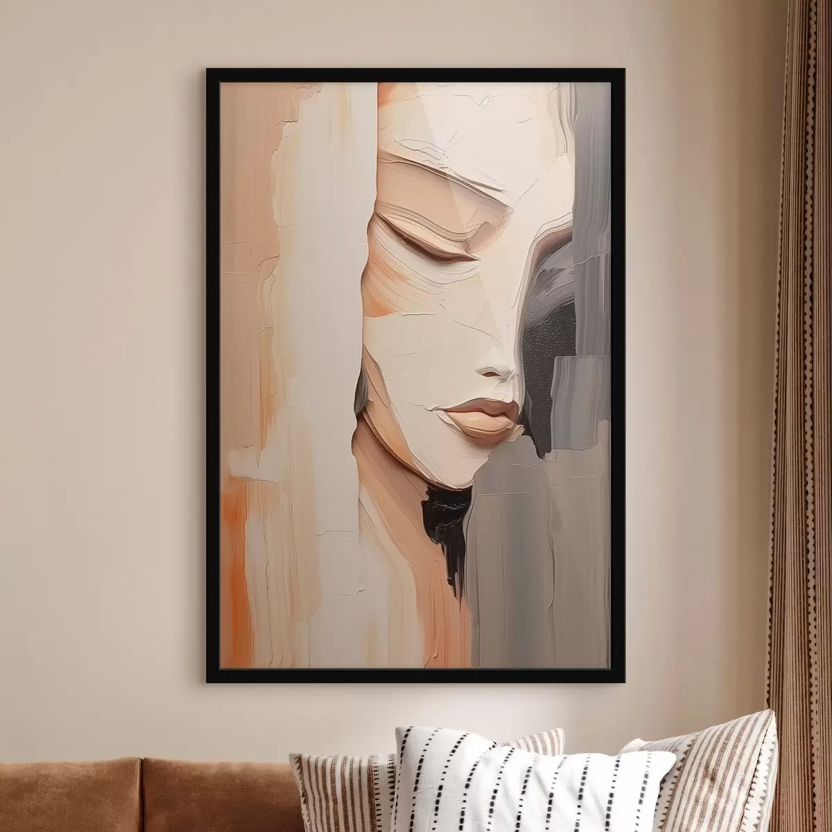 Poster Portrait féminin abstrait f45478