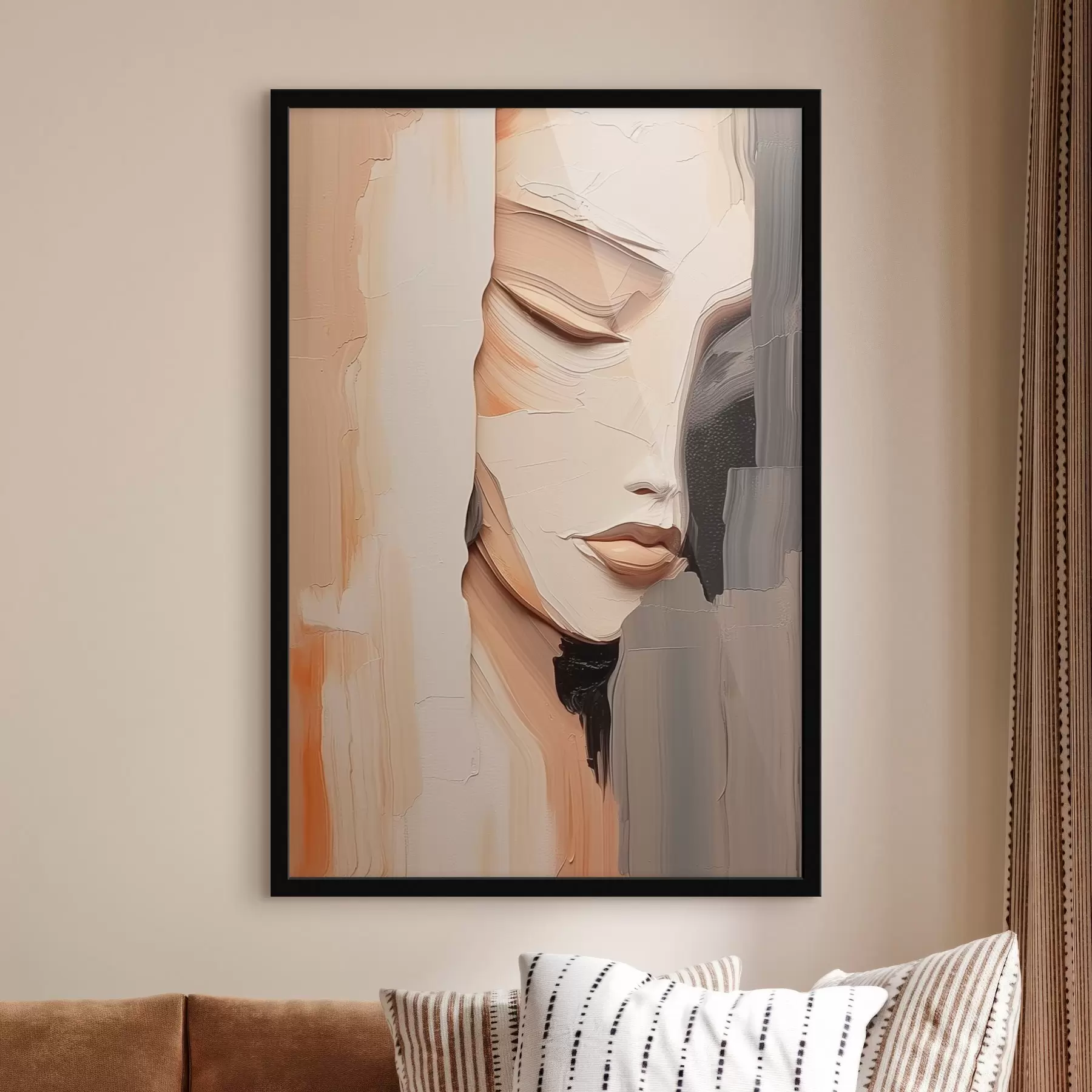 Papier peint Portrait féminin abstrait f45478