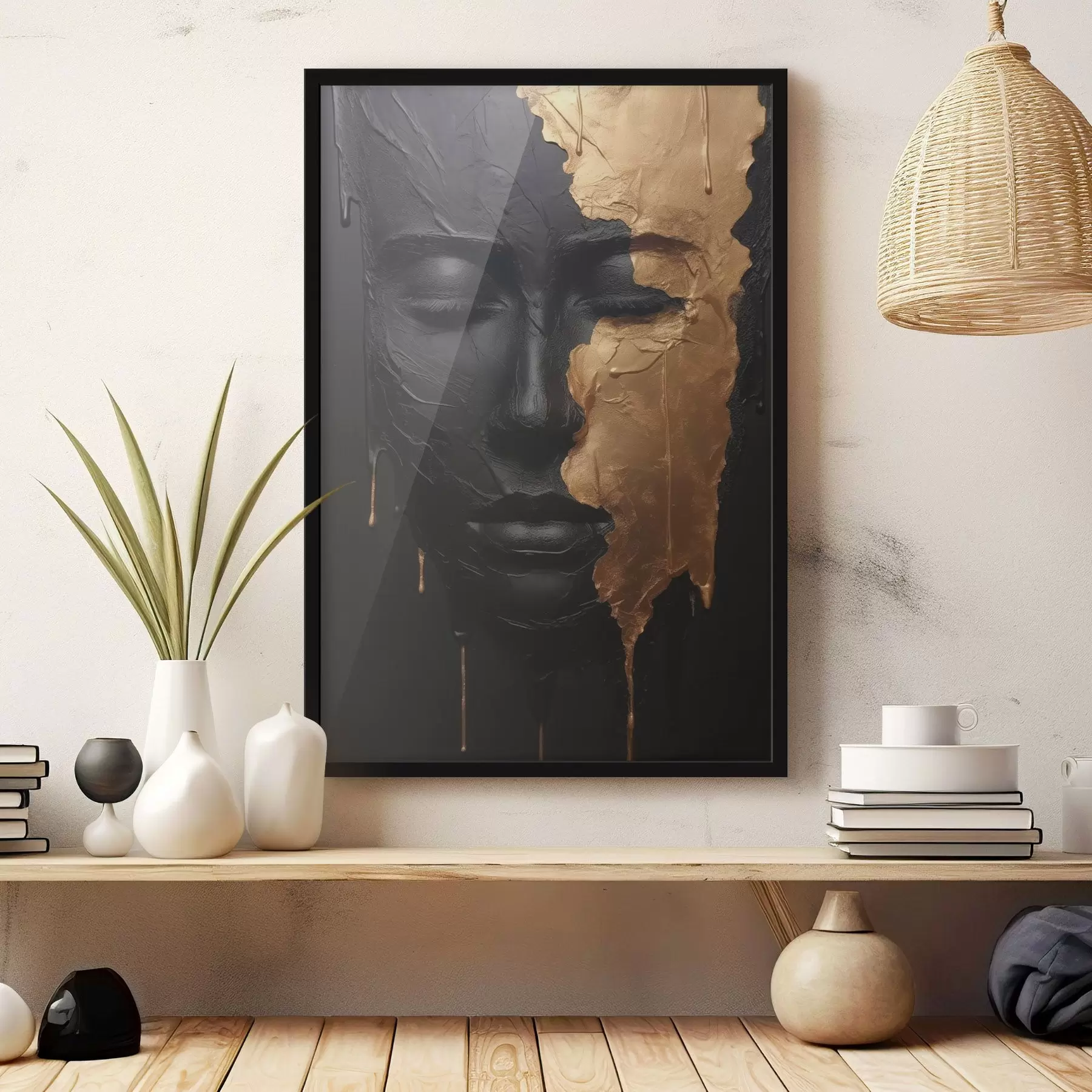 Papier peint Portrait féminin abstrait f45480