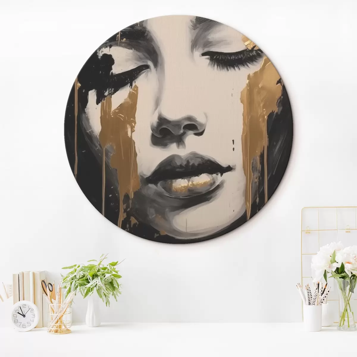 Tableaux rondes Portrait de femme r45468