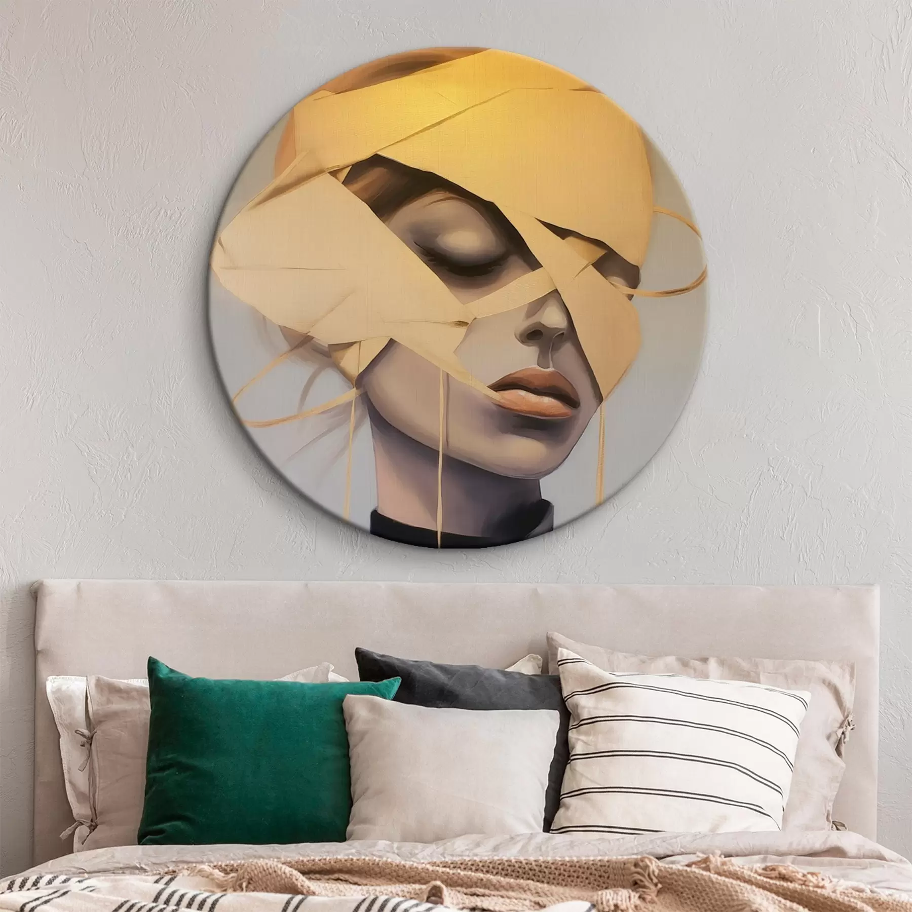 Tableau Portrait de femme avec bandage r45472