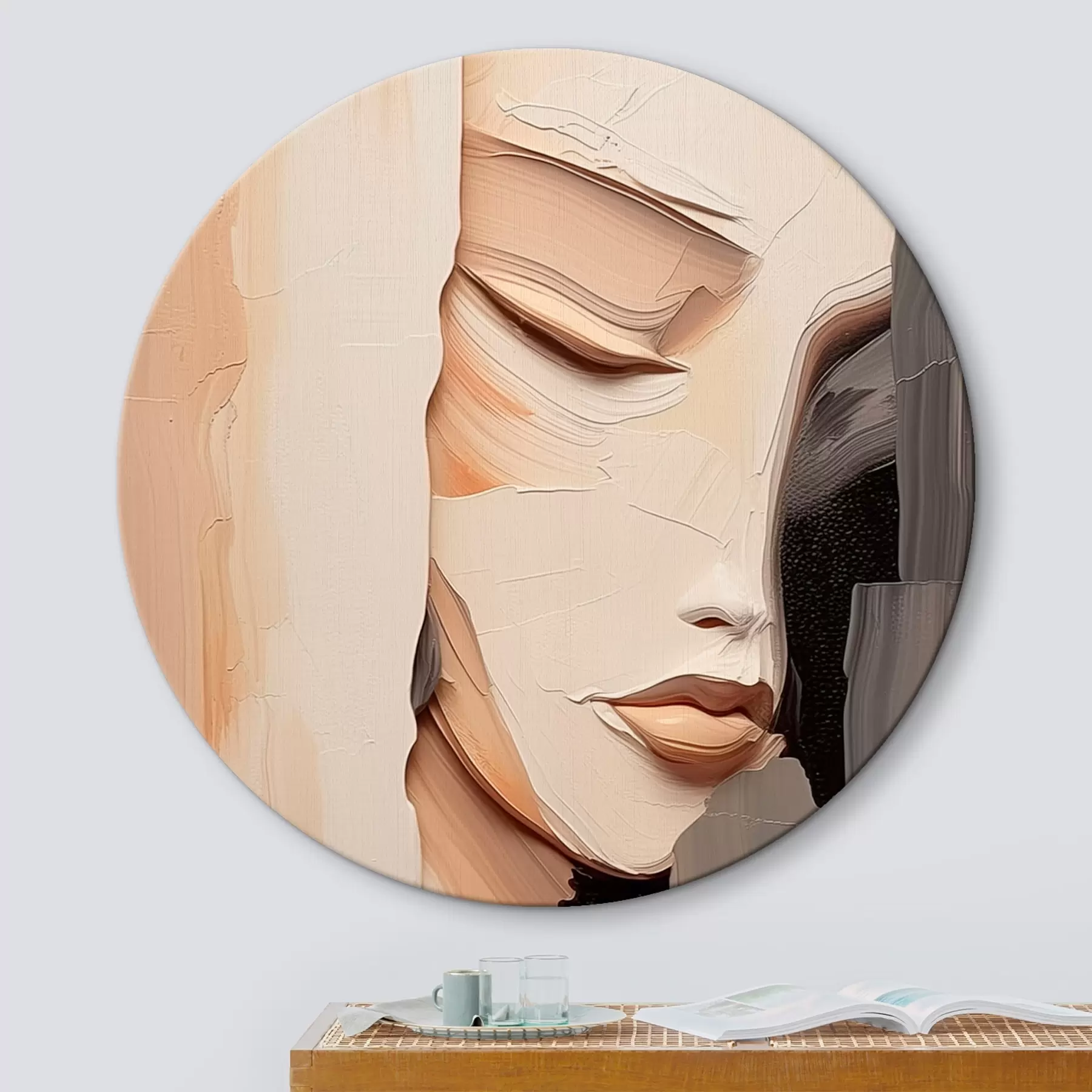 Tableau Portrait féminin abstrait r45478